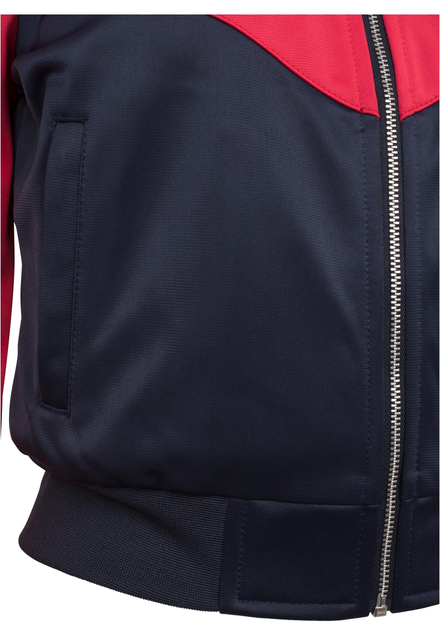 Ladies Short Raglan Track Jacket | navy/fire red/white