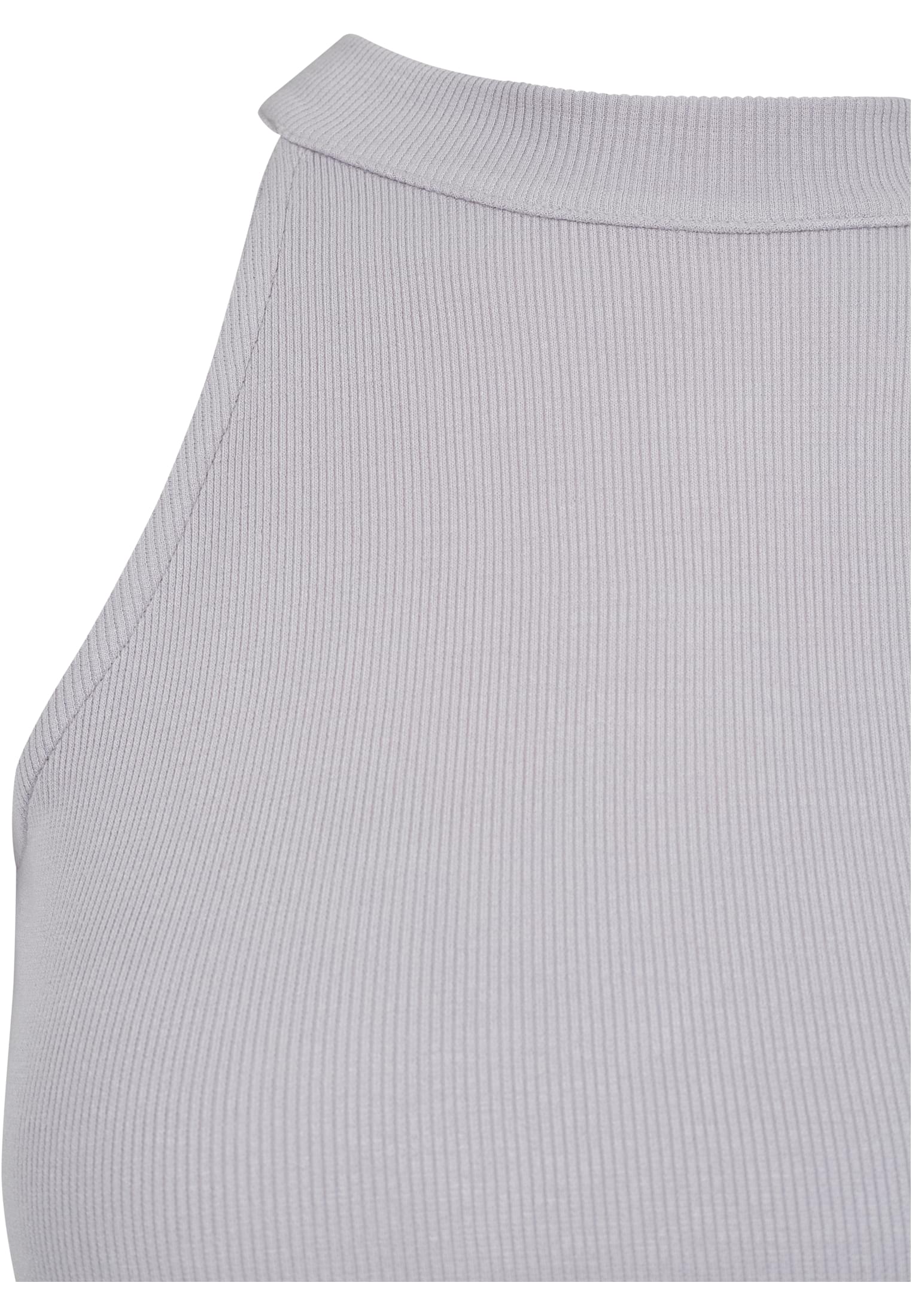 Ladies Rib Turtleneck Cropped Top | grey