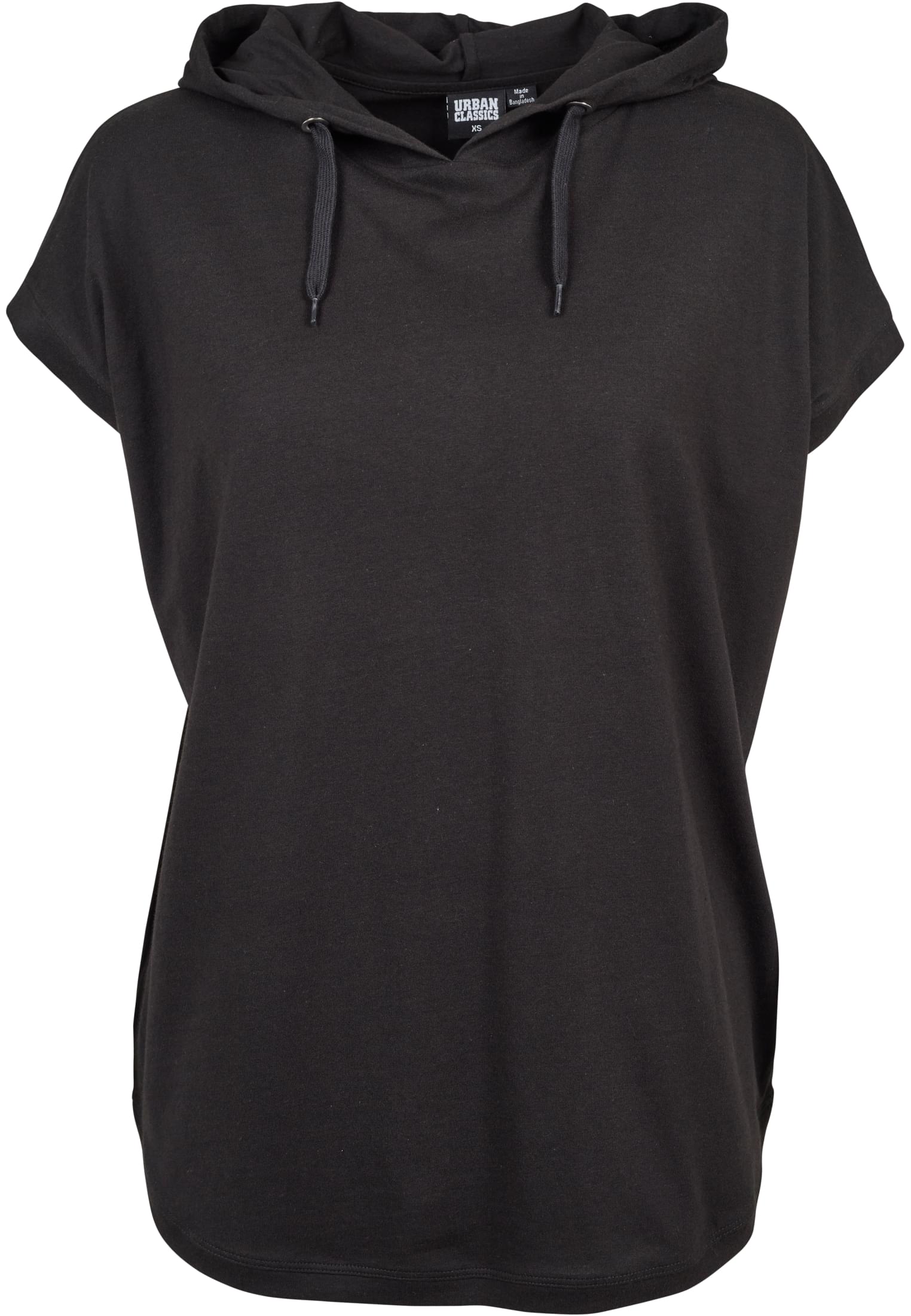 Ladies Sleeveless Jersey Hoody | black