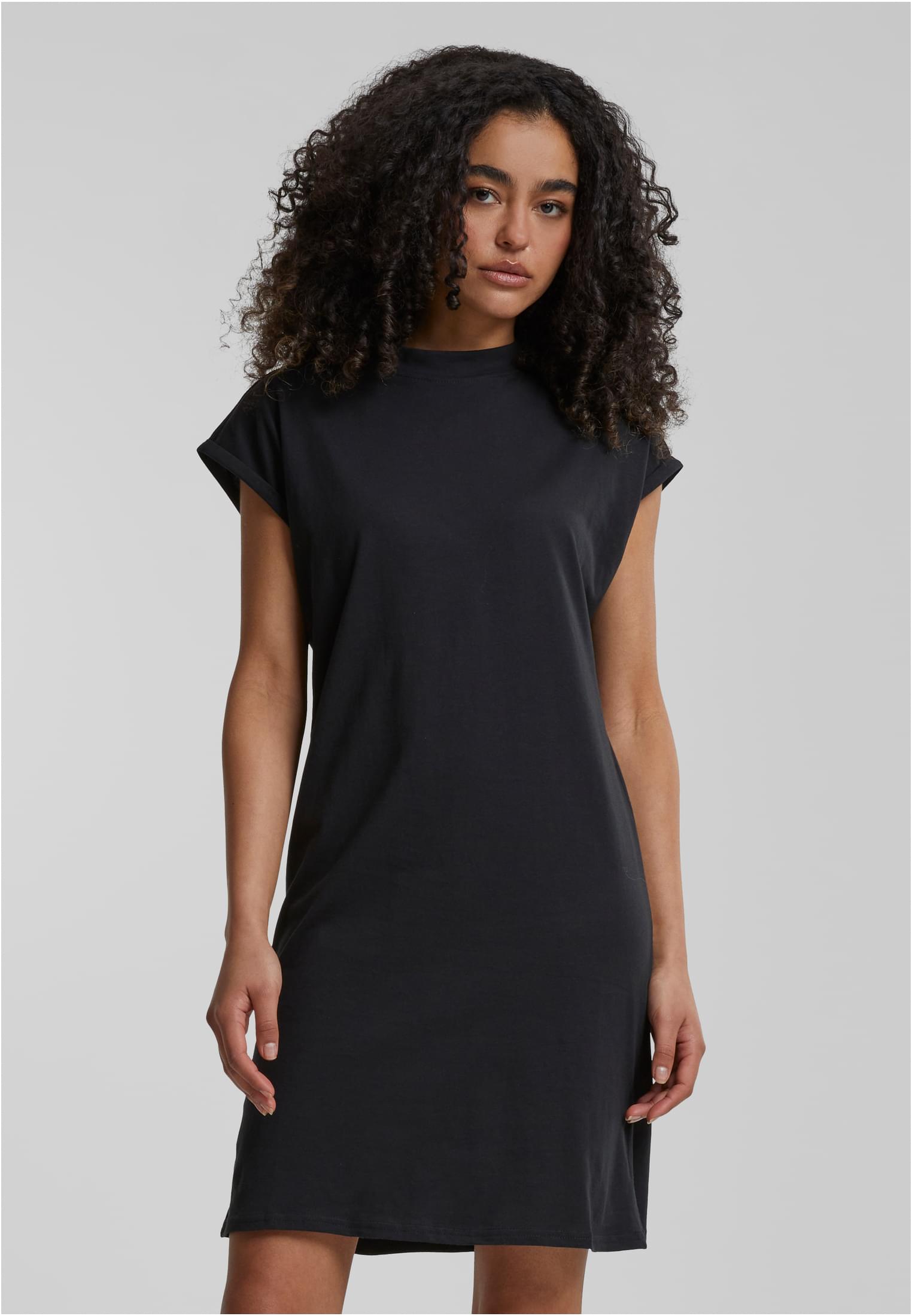 Ladies Turtle Extended Shoulder Dress | black