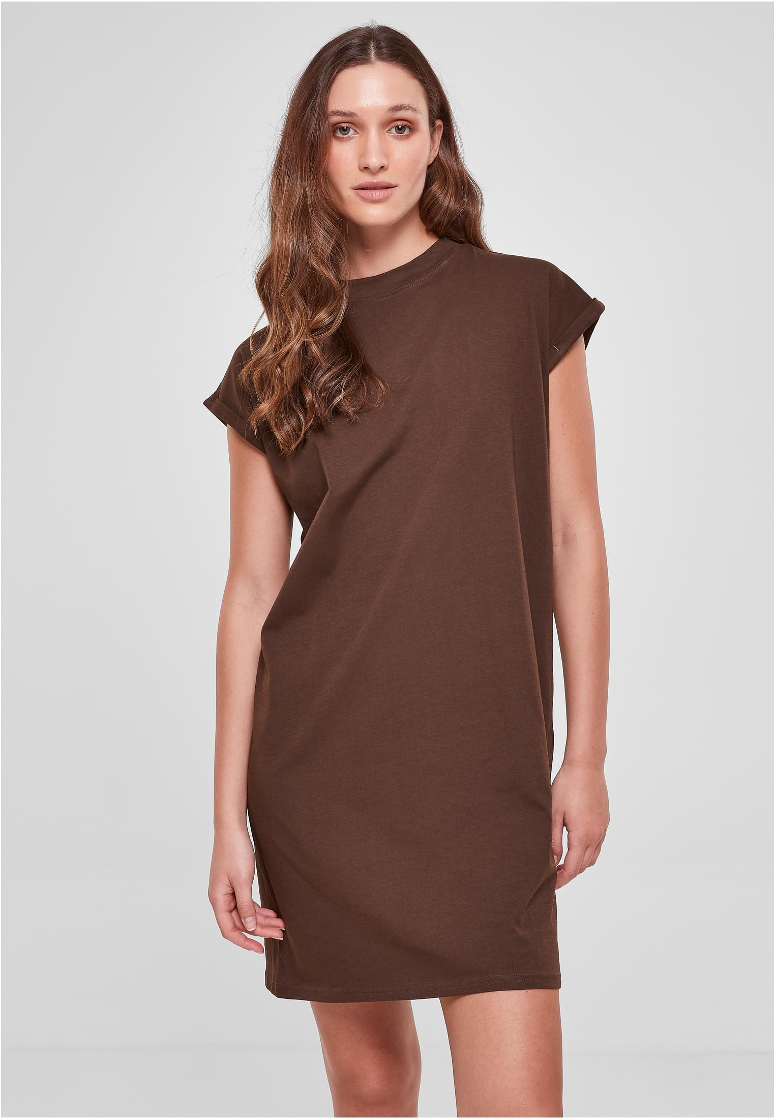 Ladies Turtle Extended Shoulder Dress | brown