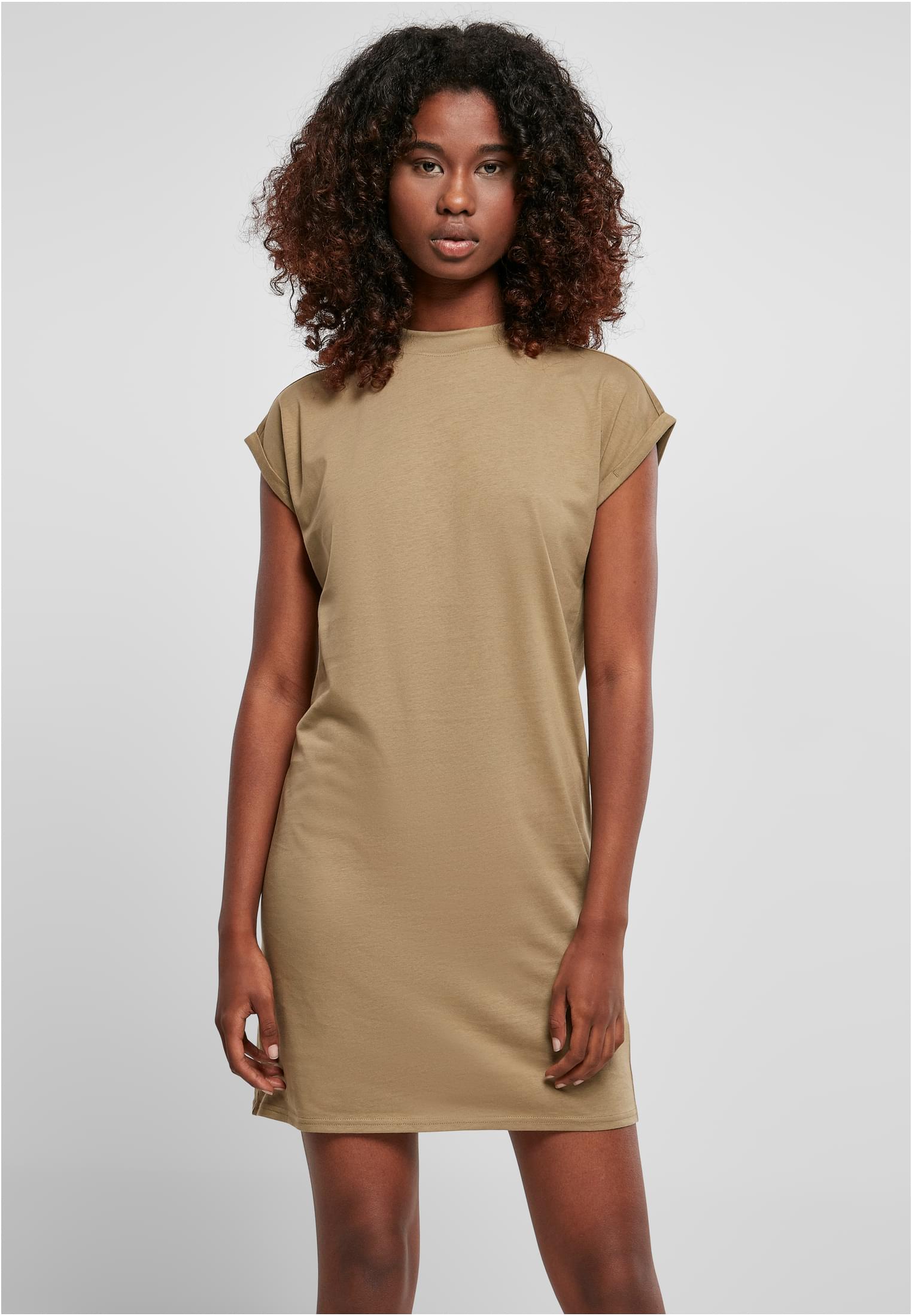 Ladies Turtle Extended Shoulder Dress | khaki