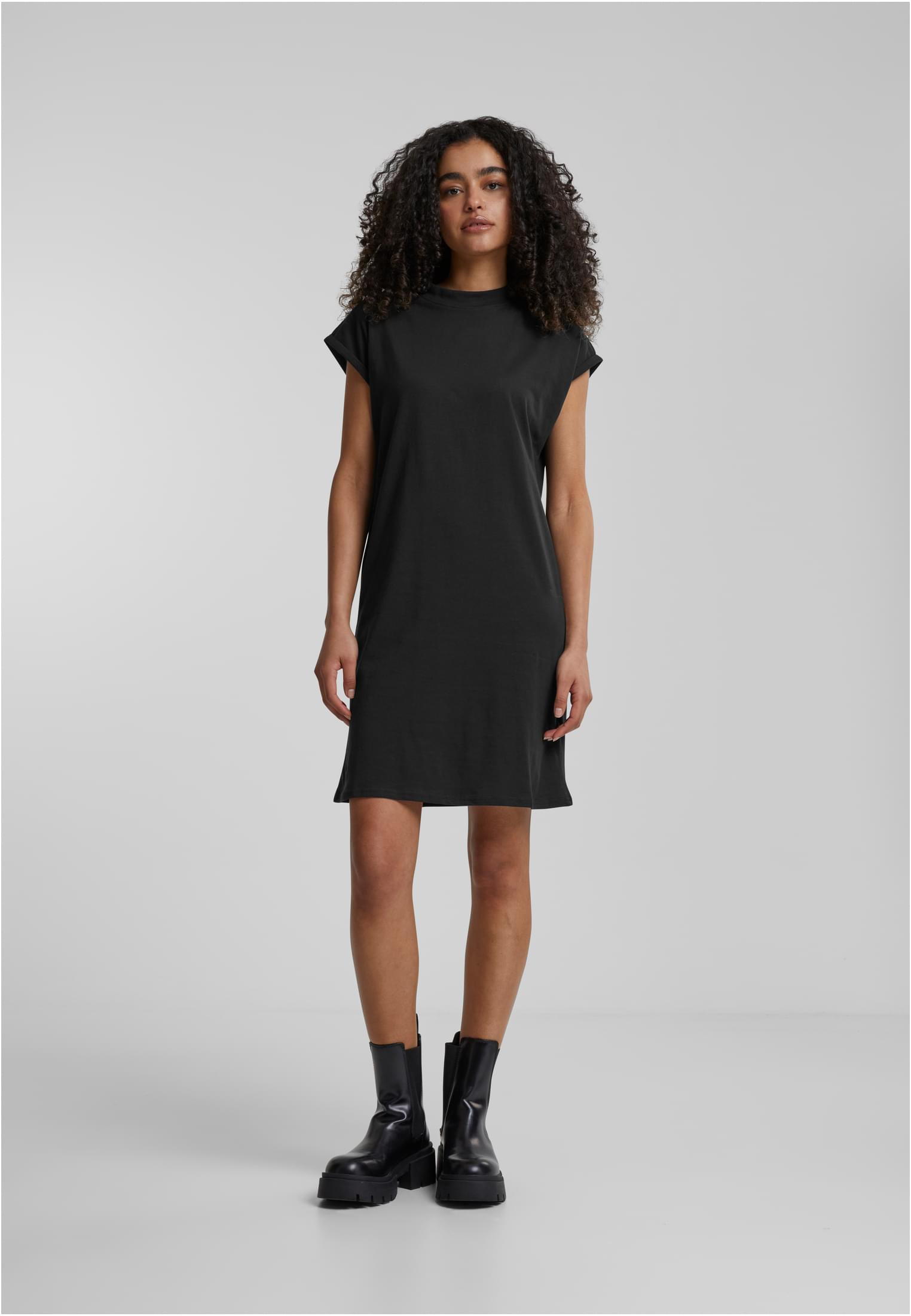 Ladies Turtle Extended Shoulder Dress | black