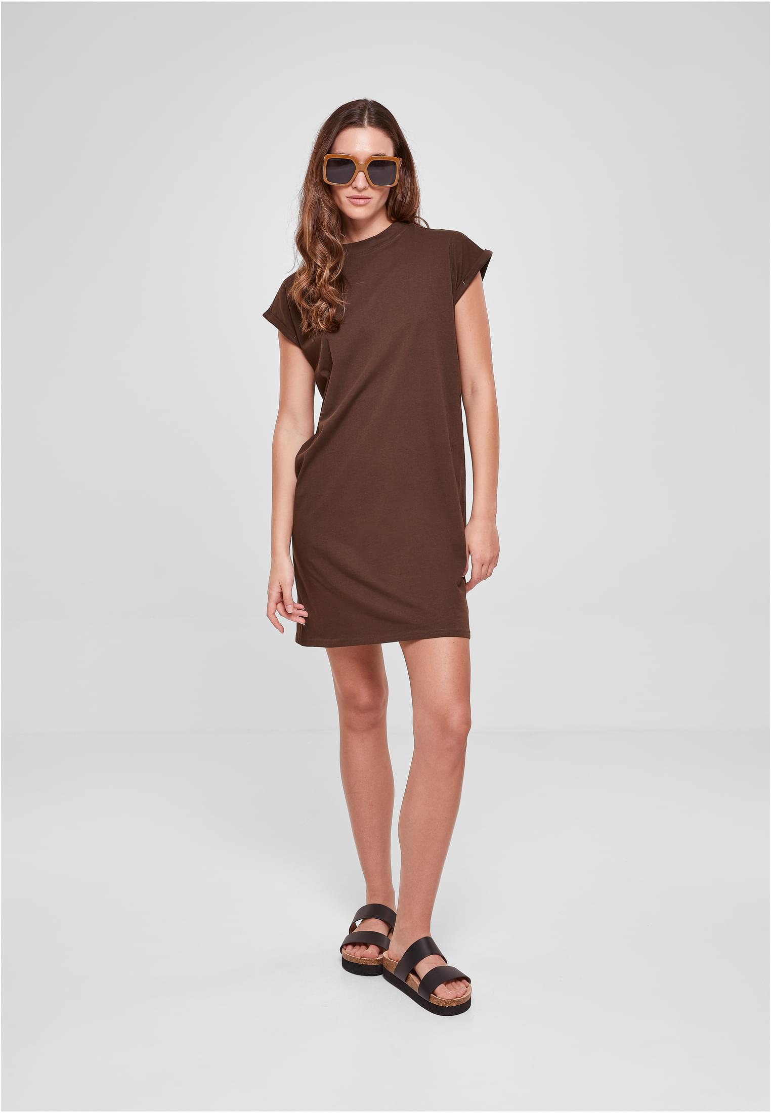 Ladies Turtle Extended Shoulder Dress | brown