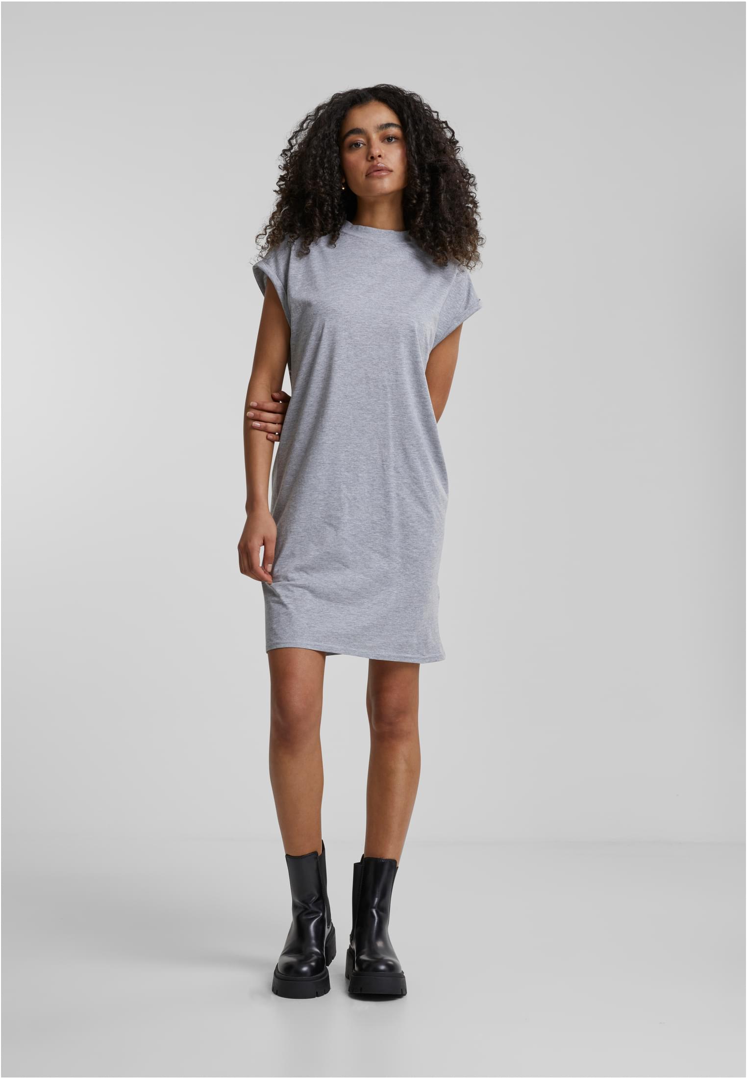 Ladies Turtle Extended Shoulder Dress | grey