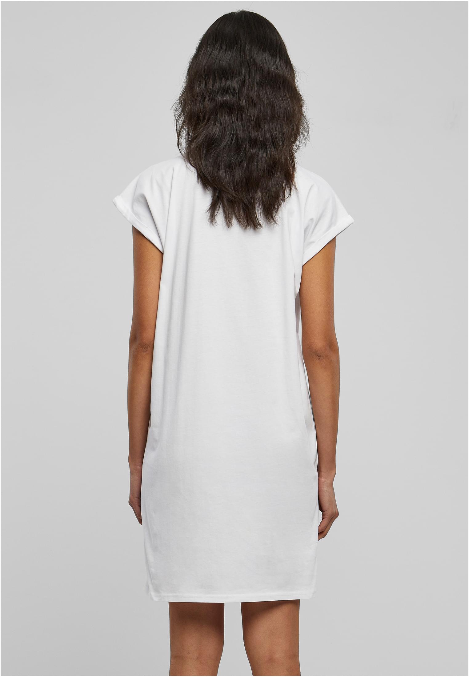 Ladies Turtle Extended Shoulder Dress | white