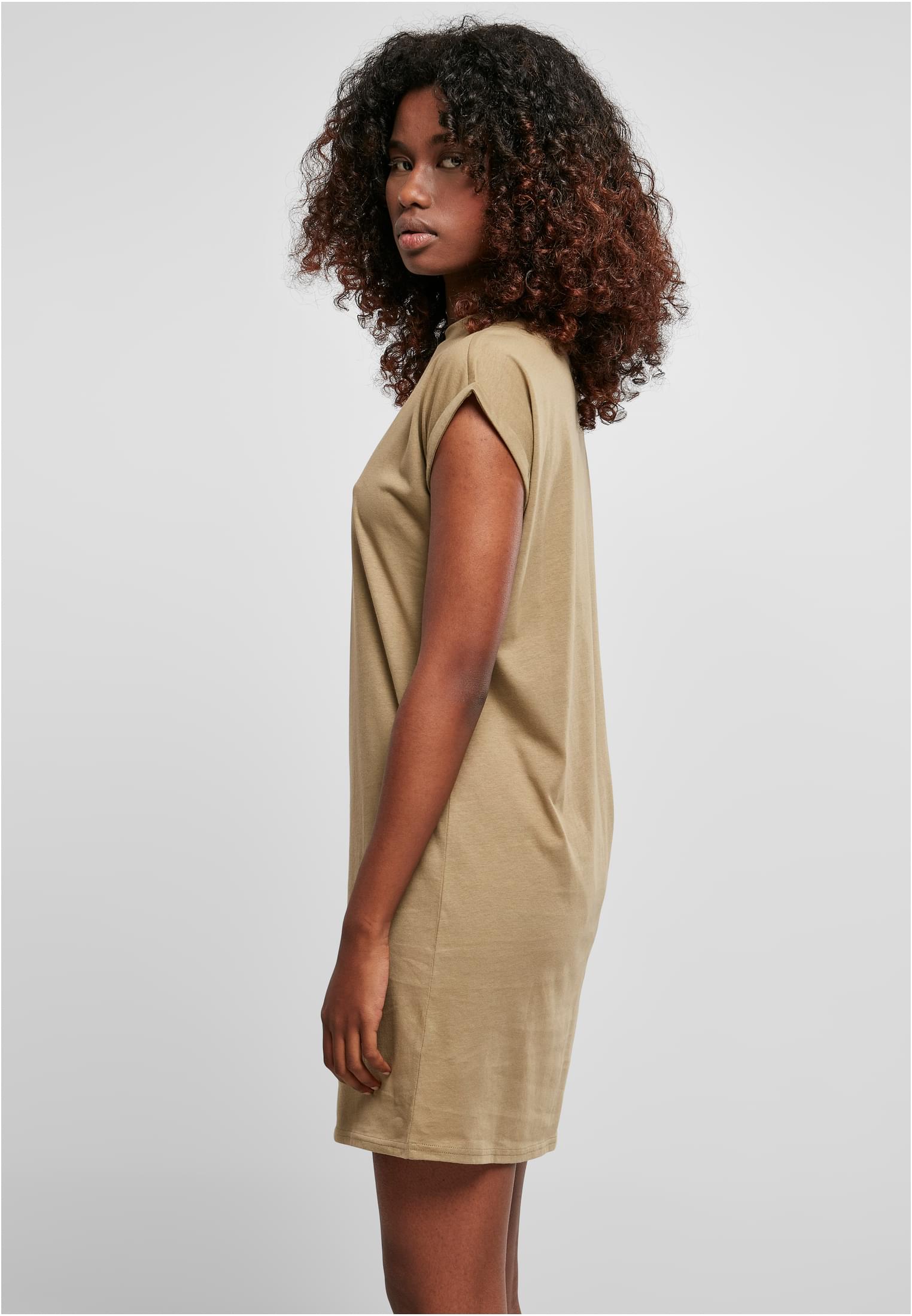 Ladies Turtle Extended Shoulder Dress | khaki