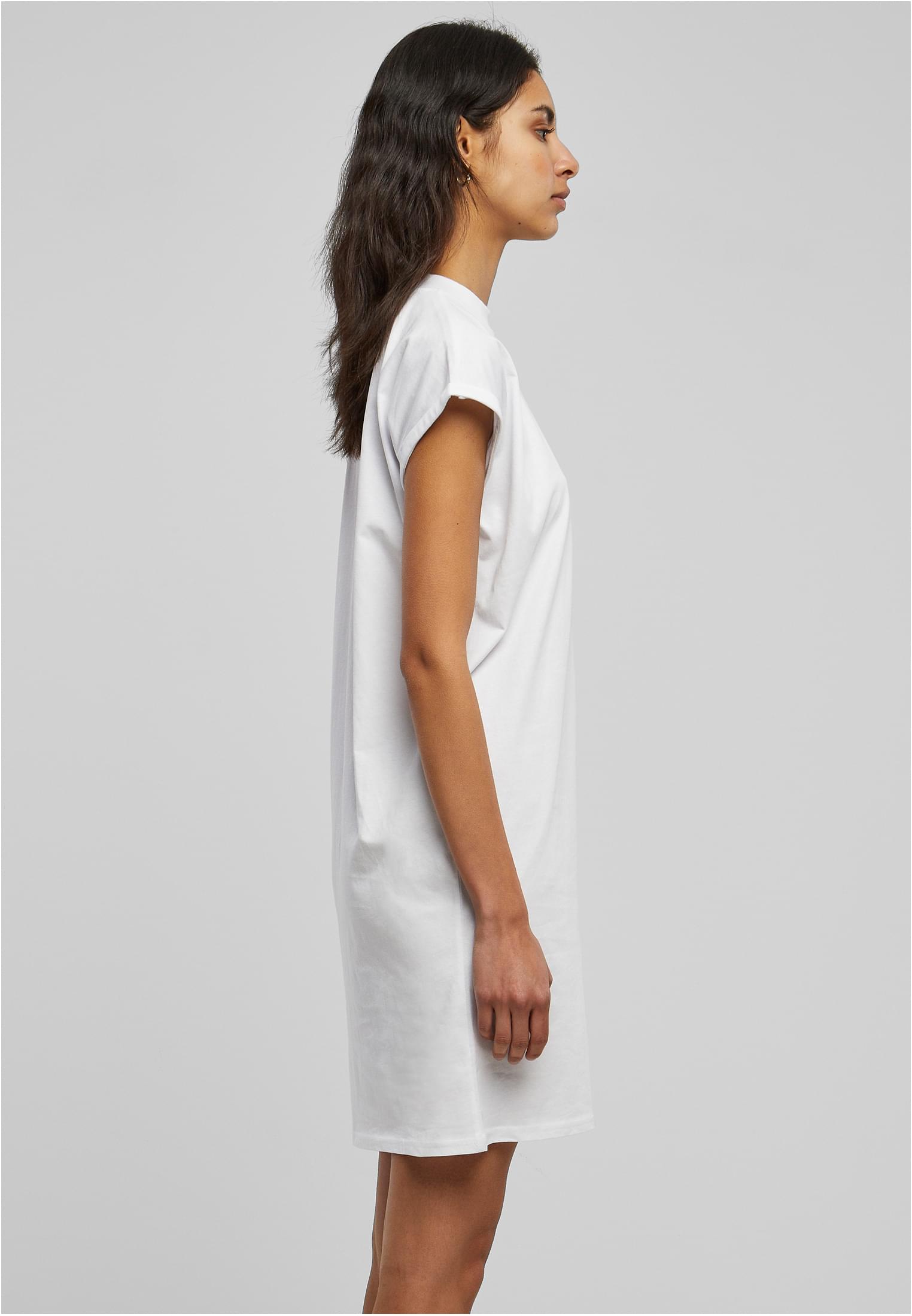 Ladies Turtle Extended Shoulder Dress | white