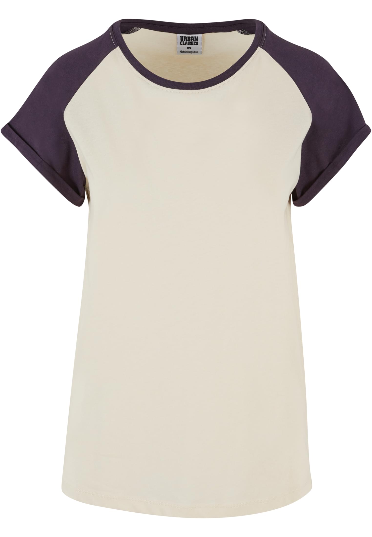 Ladies Contrast Raglan Tee | whitesand/purplenight