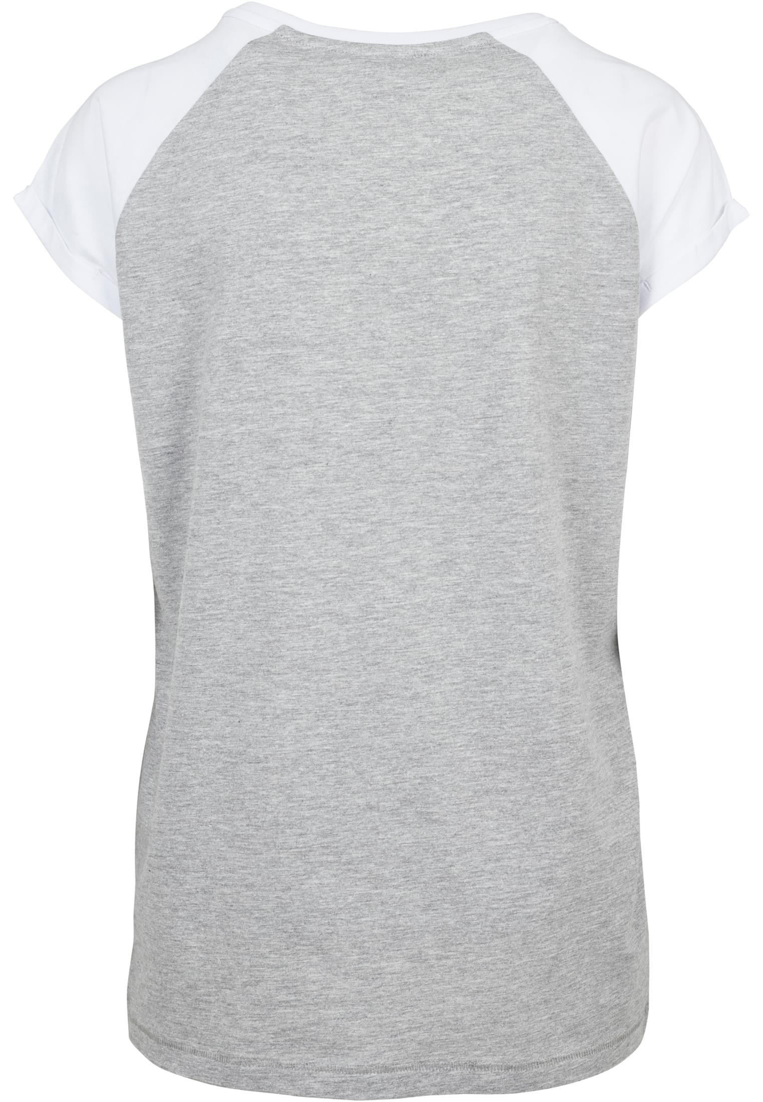 Ladies Contrast Raglan Tee | grey/white