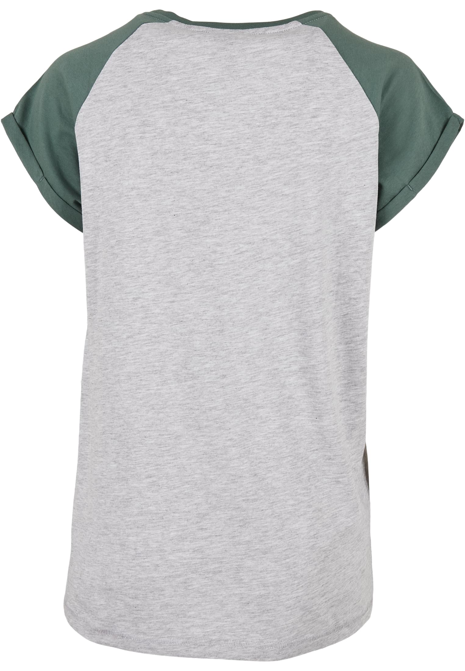 Ladies Contrast Raglan Tee | lightgrey/paleleaf