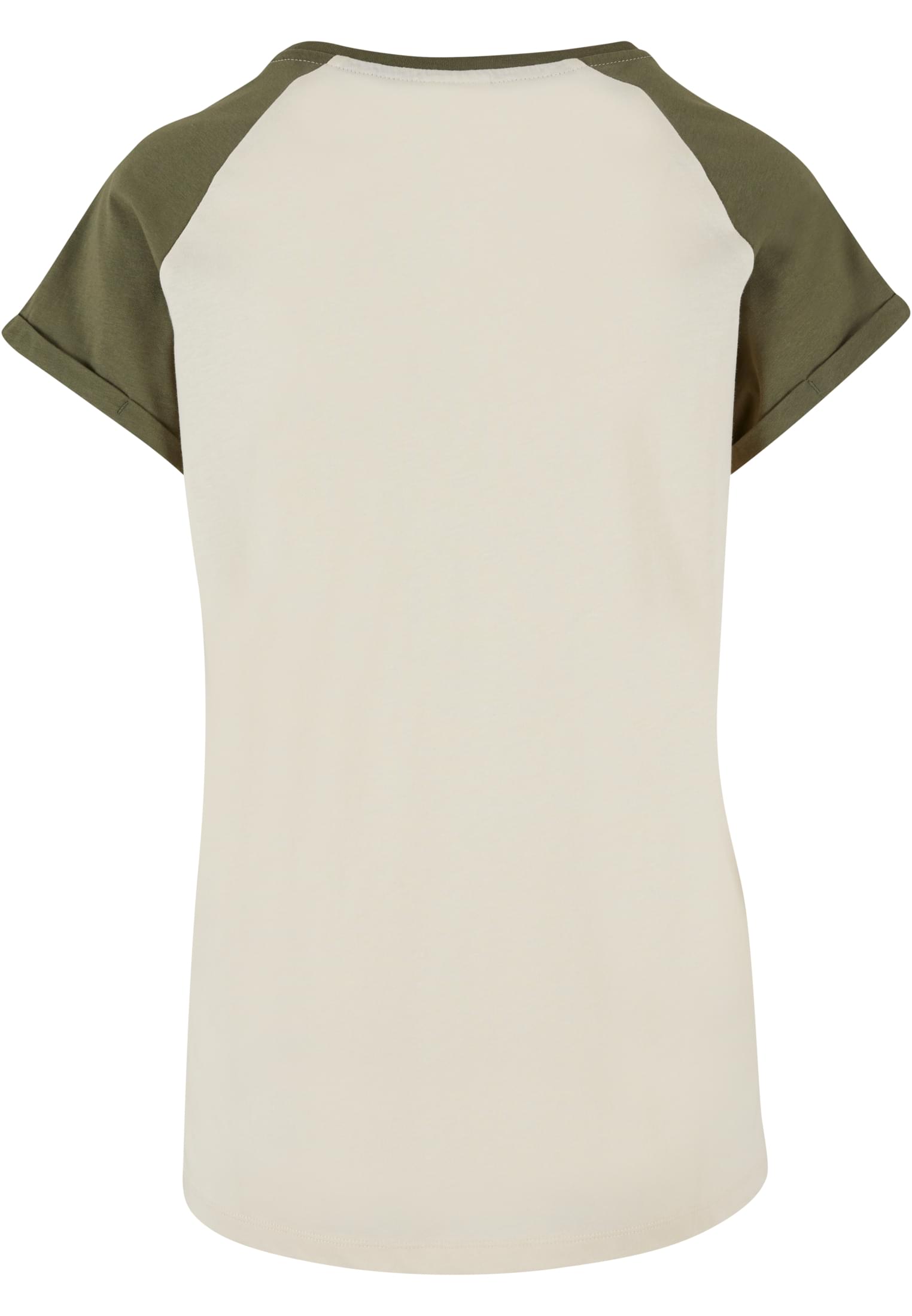 Ladies Contrast Raglan Tee | whitesand+olive