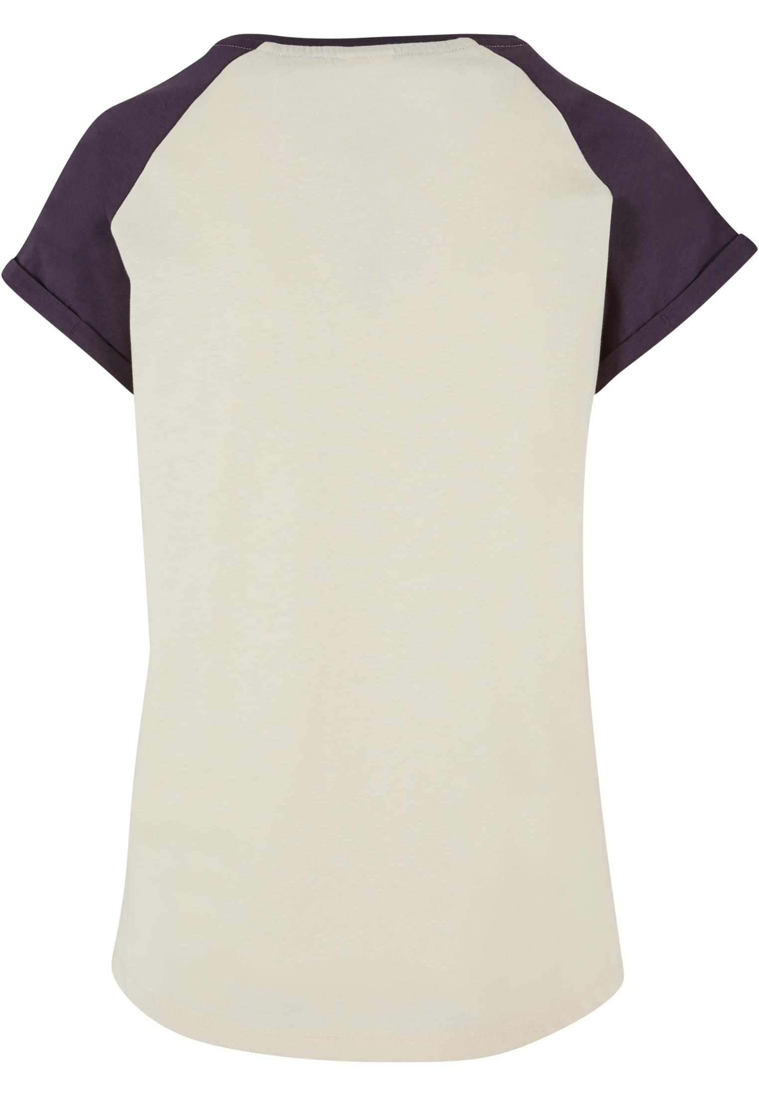 Ladies Contrast Raglan Tee | whitesand/purplenight