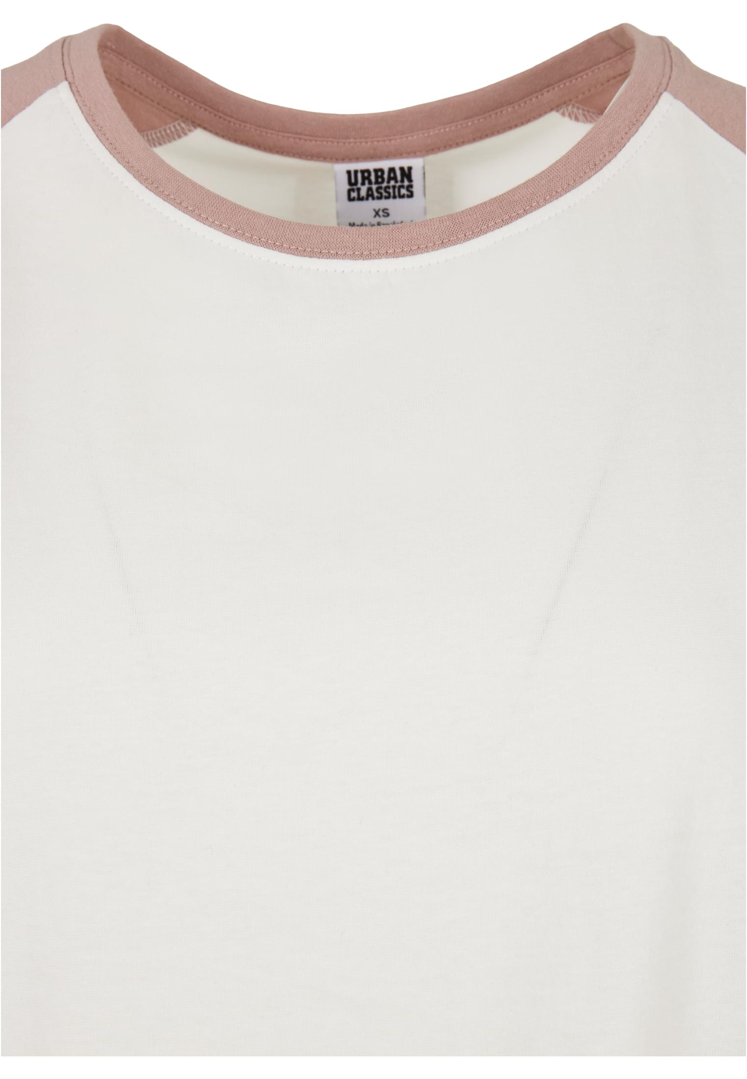 Ladies Contrast Raglan Tee | whitesand/duskrose