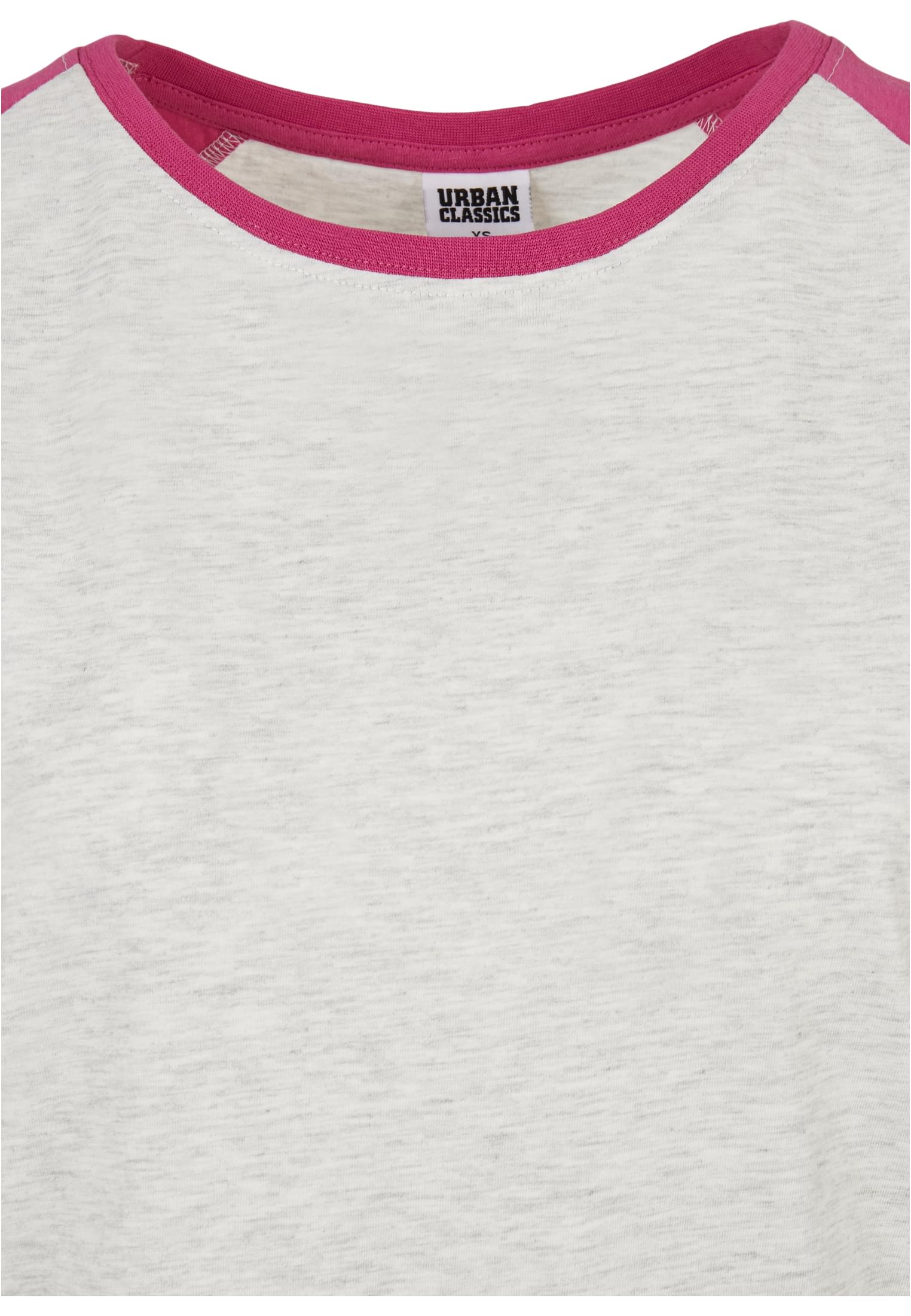 Ladies Contrast Raglan Tee | lightgrey/brightviolet