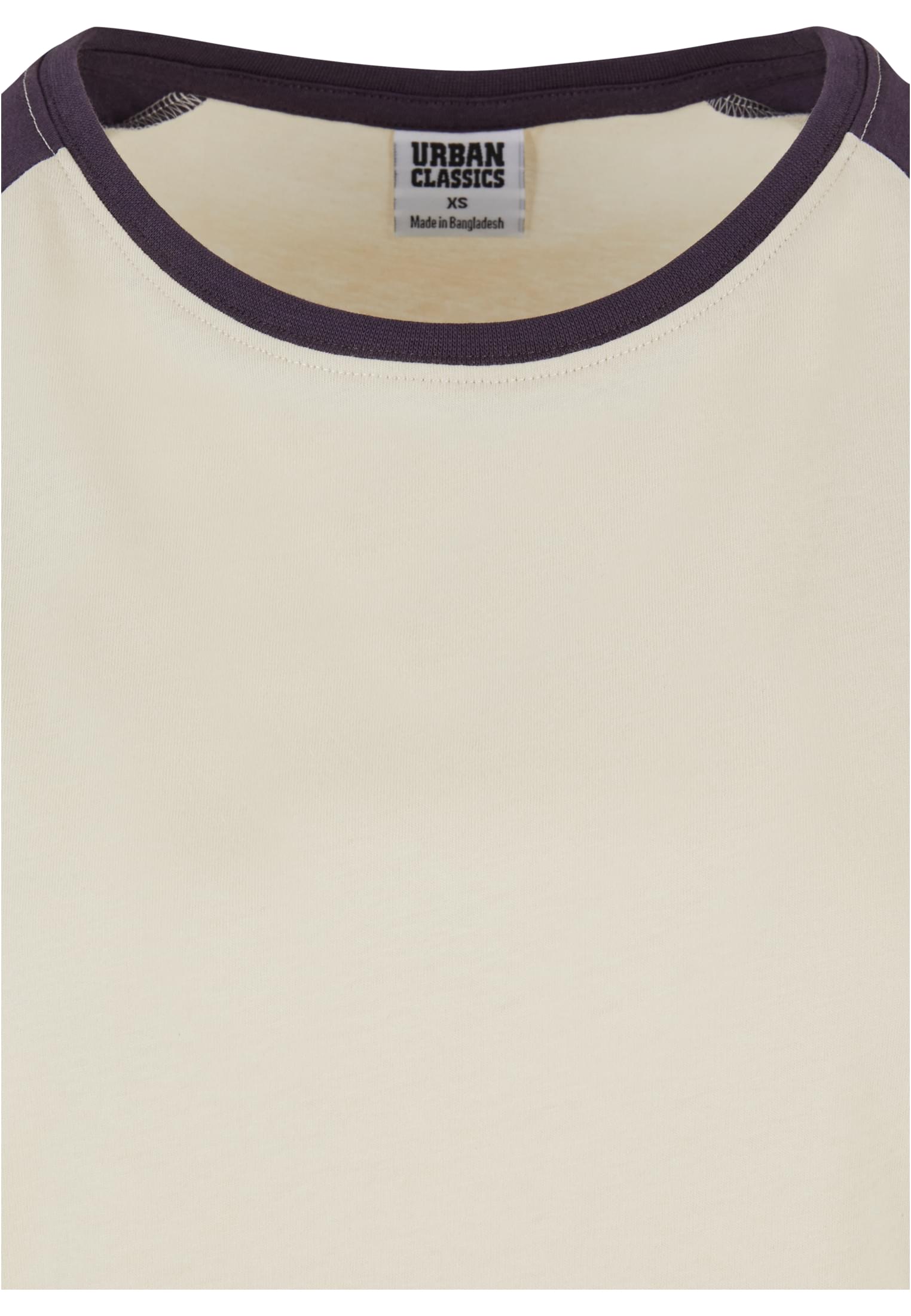 Ladies Contrast Raglan Tee | whitesand/purplenight