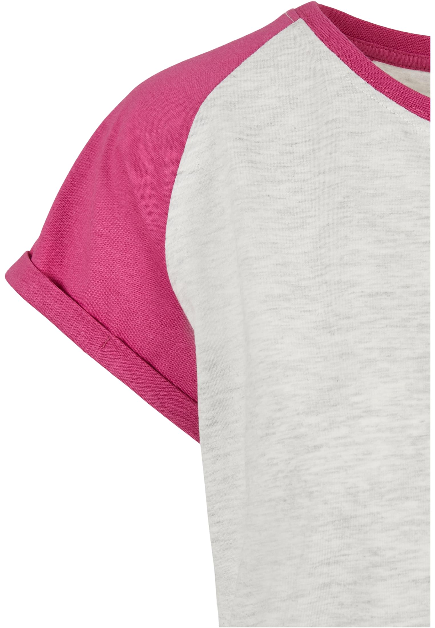 Ladies Contrast Raglan Tee | lightgrey/brightviolet