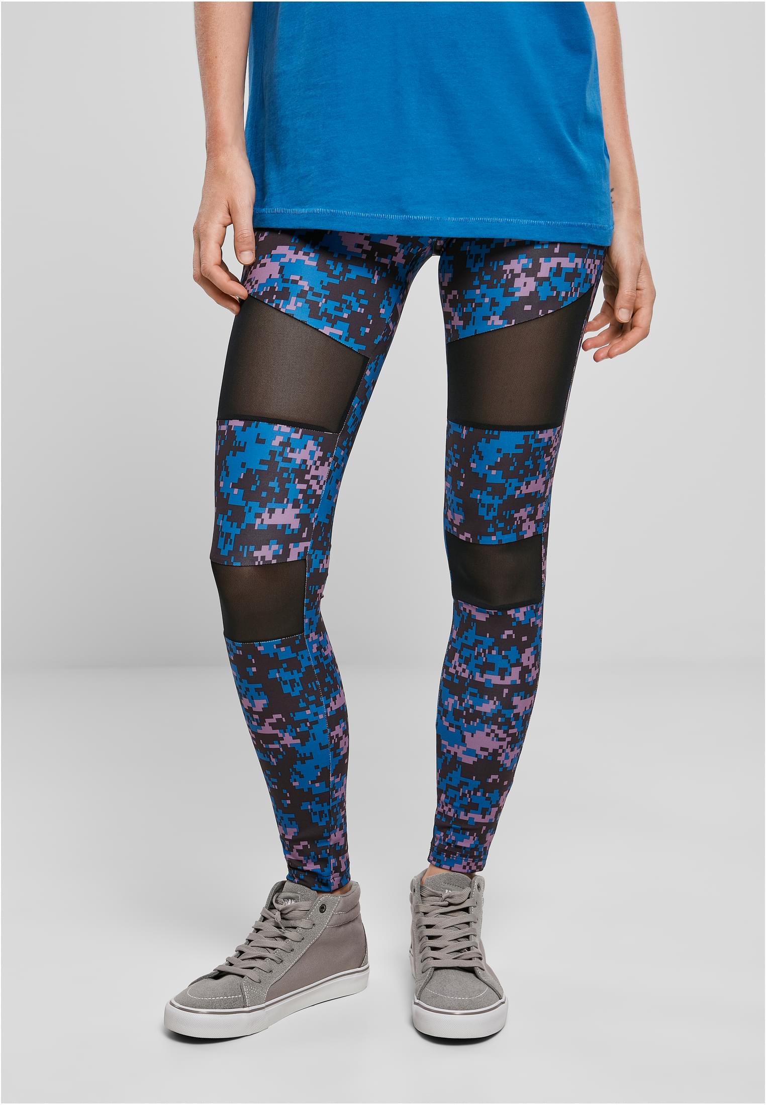 Ladies Camo Tech Mesh Leggings | digital duskviolet camo