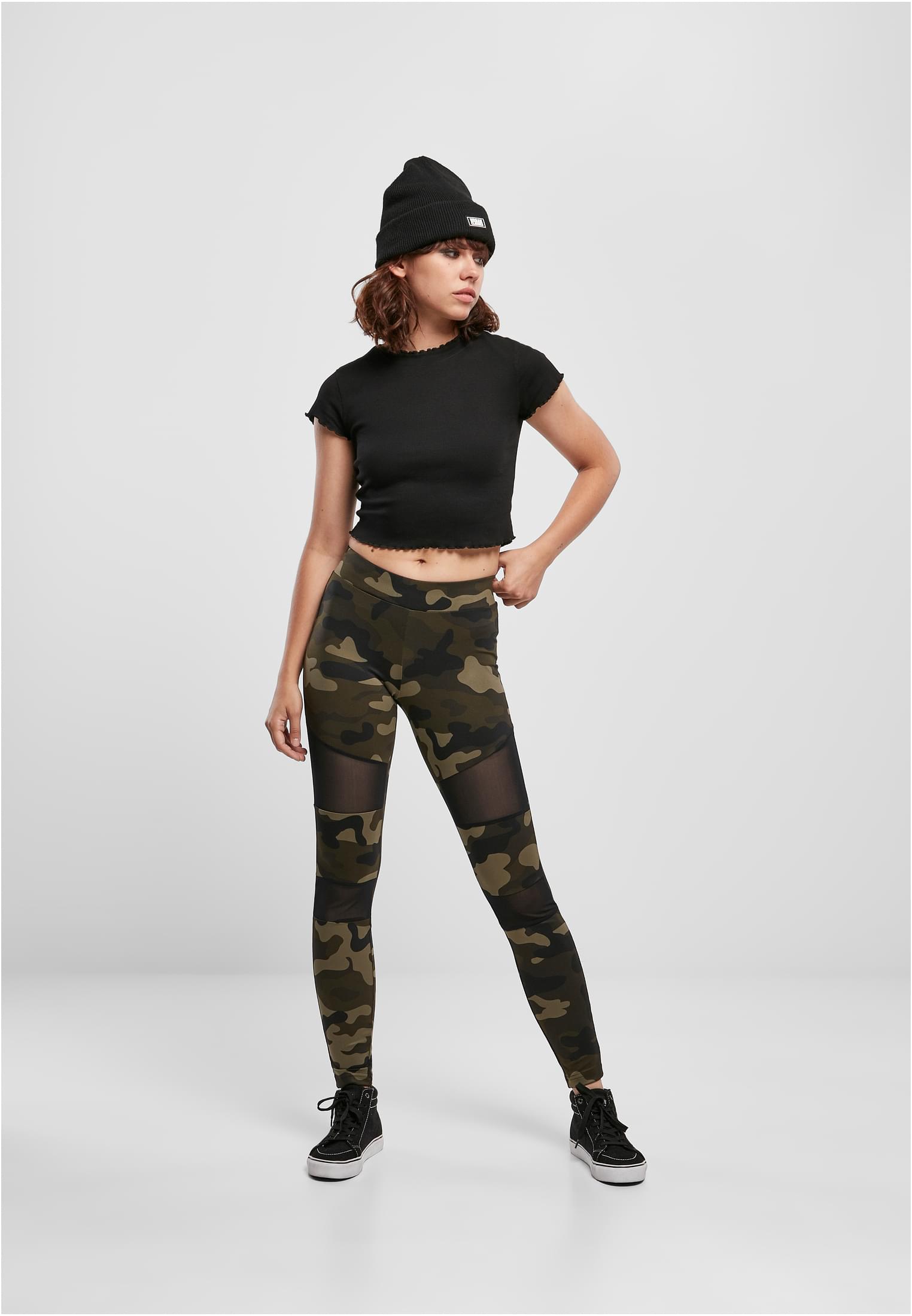 Ladies Camo Tech Mesh Leggings | woodcamo/blk