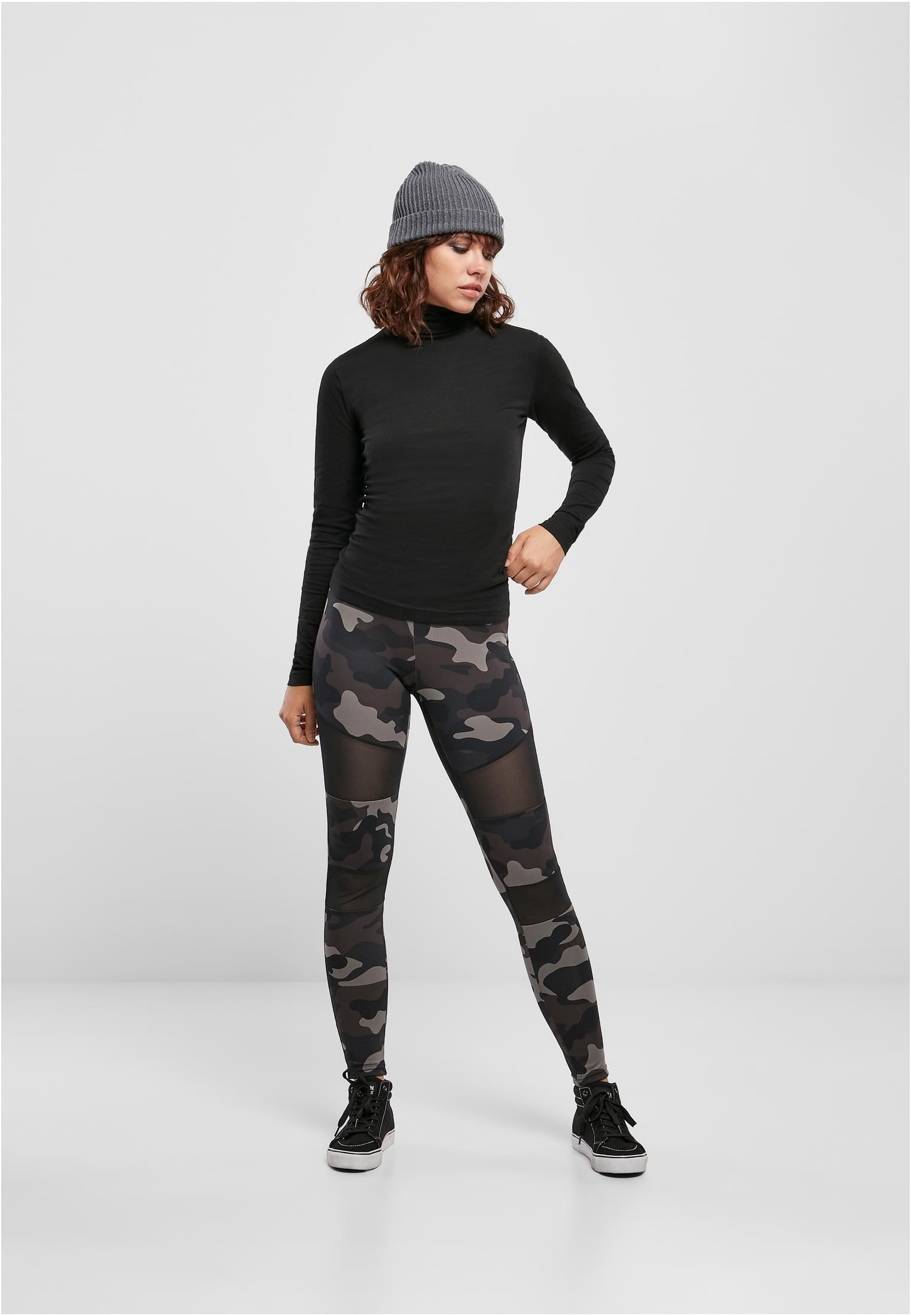 Ladies Camo Tech Mesh Leggings | darkcamo/blk