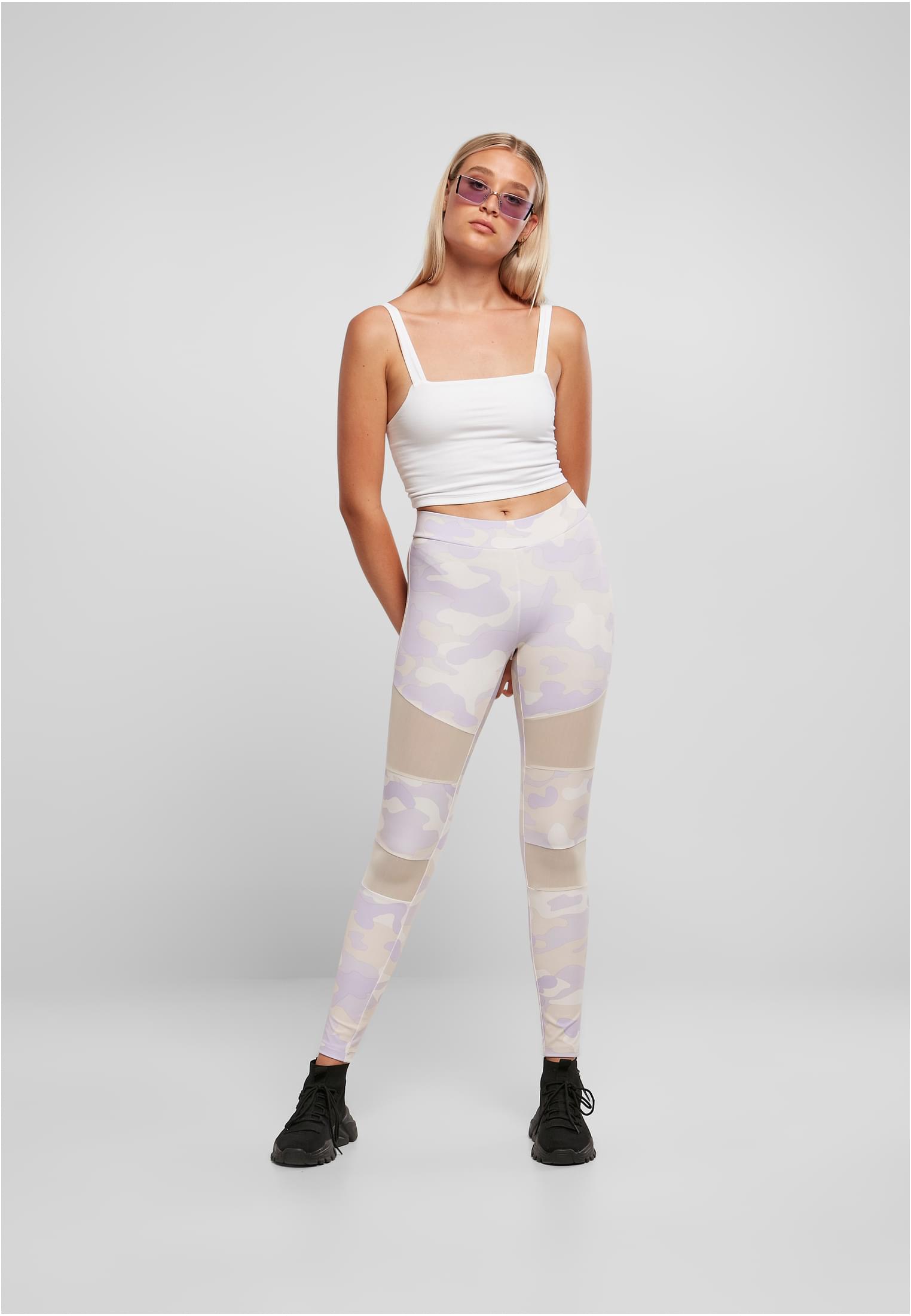 Ladies Camo Tech Mesh Leggings | lilaccamo