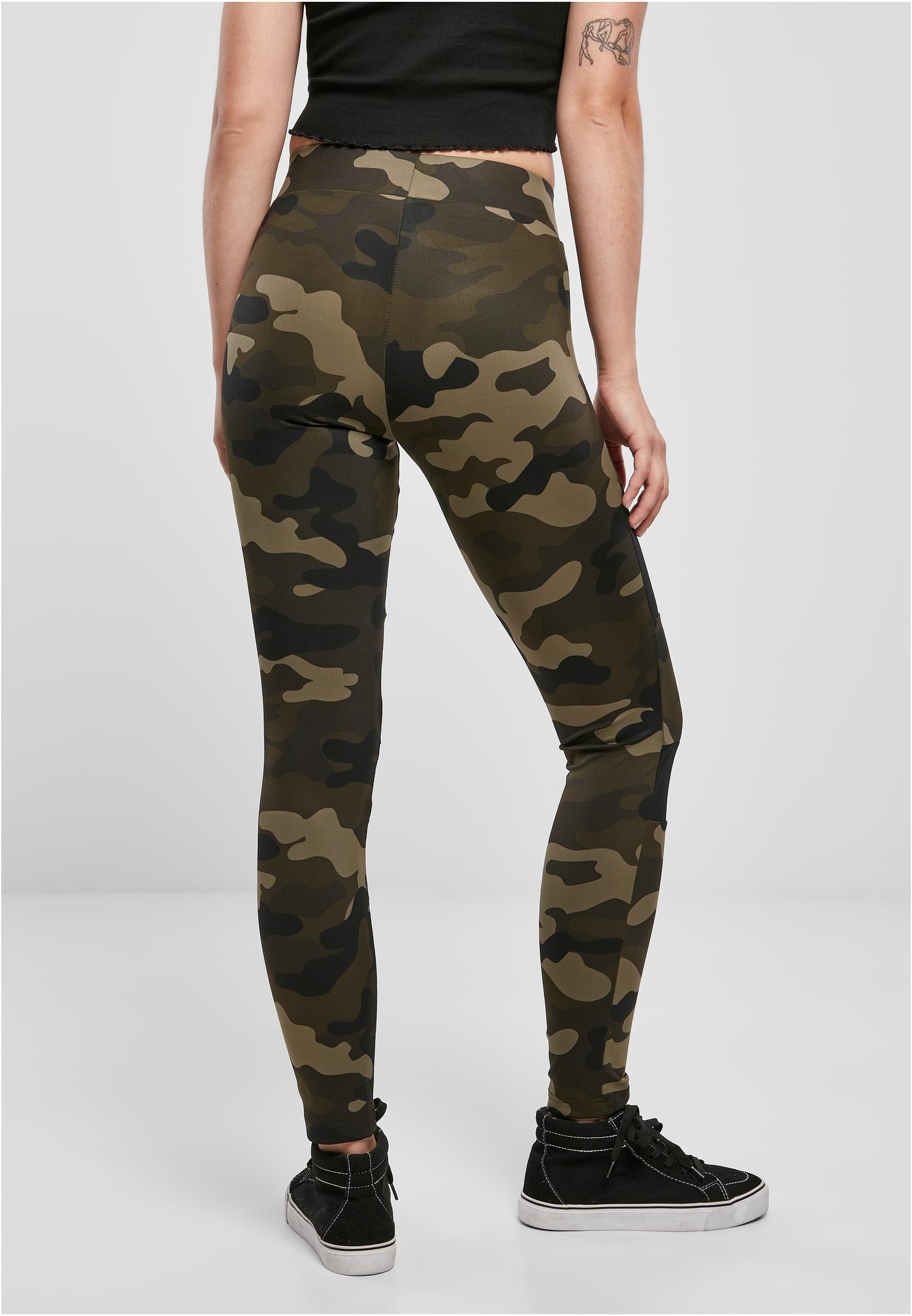 Ladies Camo Tech Mesh Leggings | woodcamo/blk