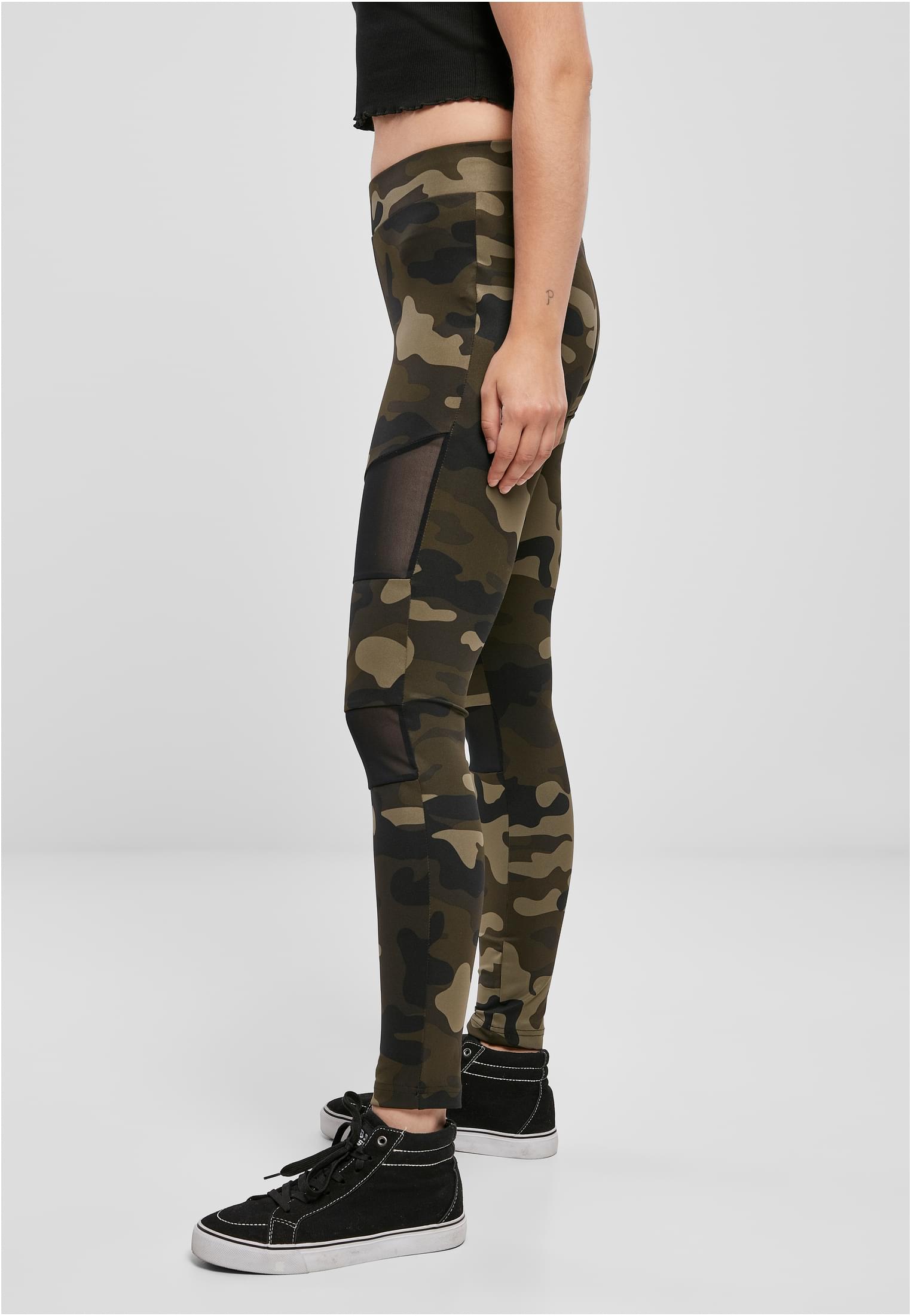 Ladies Camo Tech Mesh Leggings | woodcamo/blk