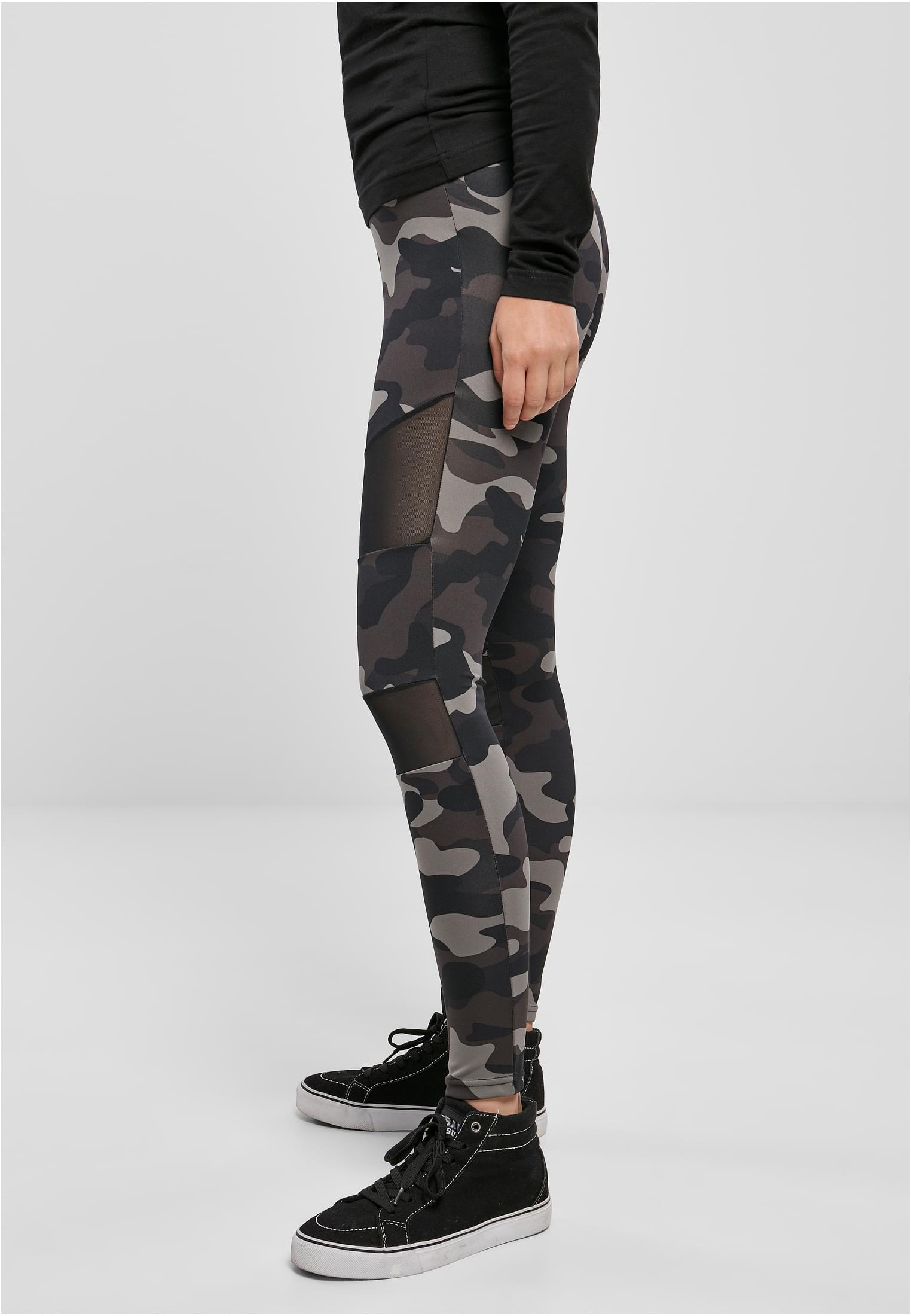 Ladies Camo Tech Mesh Leggings | darkcamo/blk