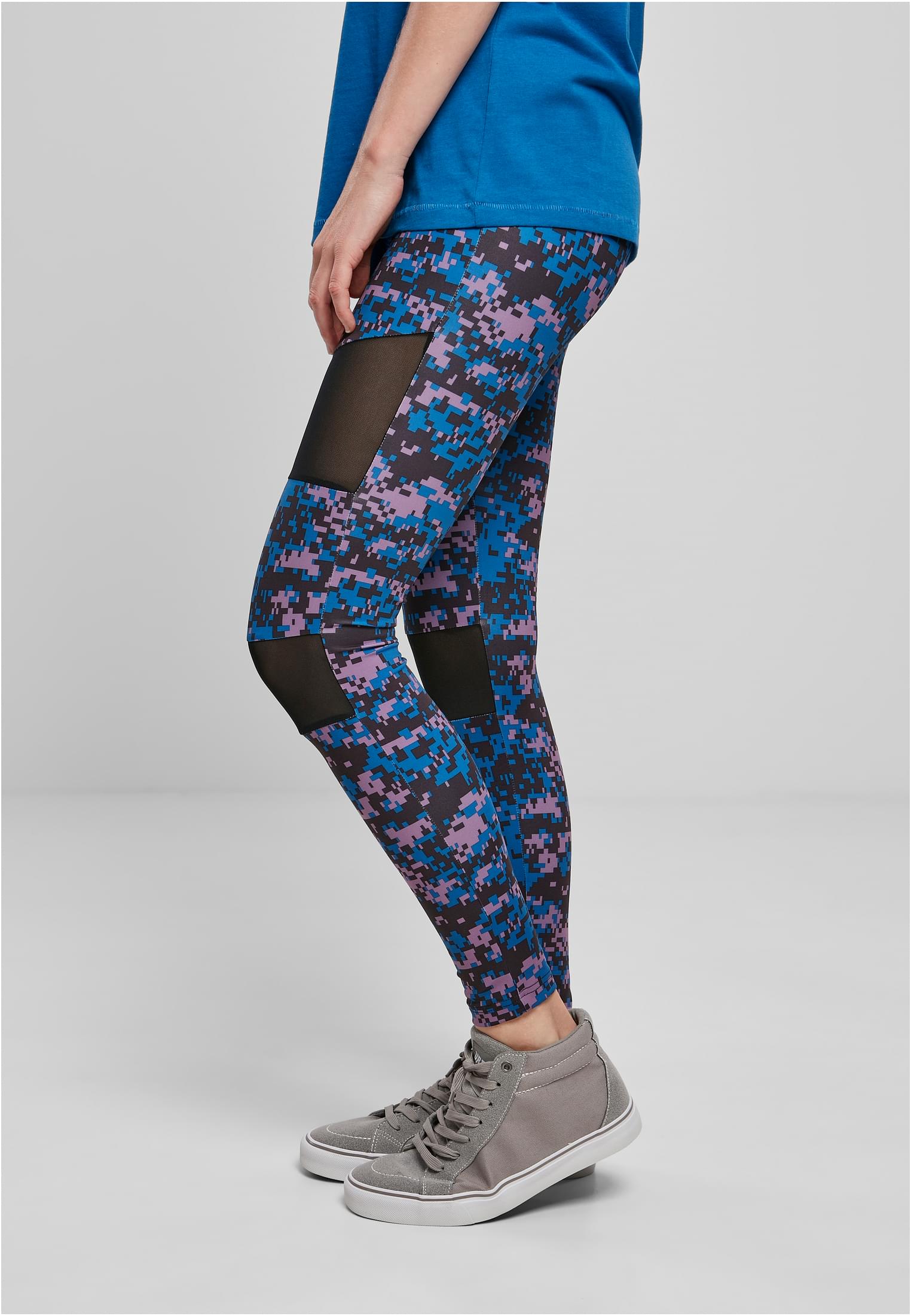 Ladies Camo Tech Mesh Leggings | digital duskviolet camo