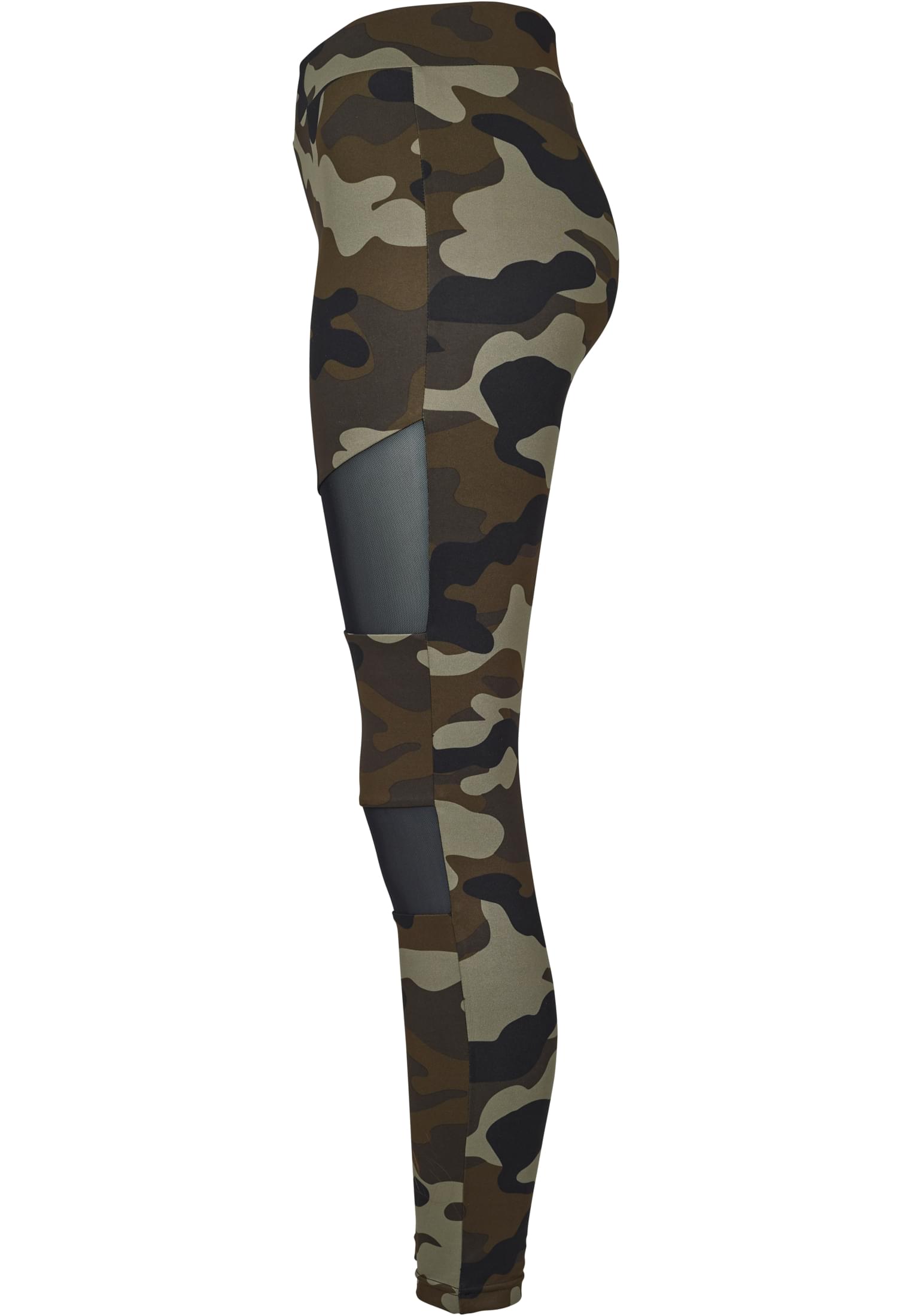 Ladies Camo Tech Mesh Leggings | woodcamo/blk