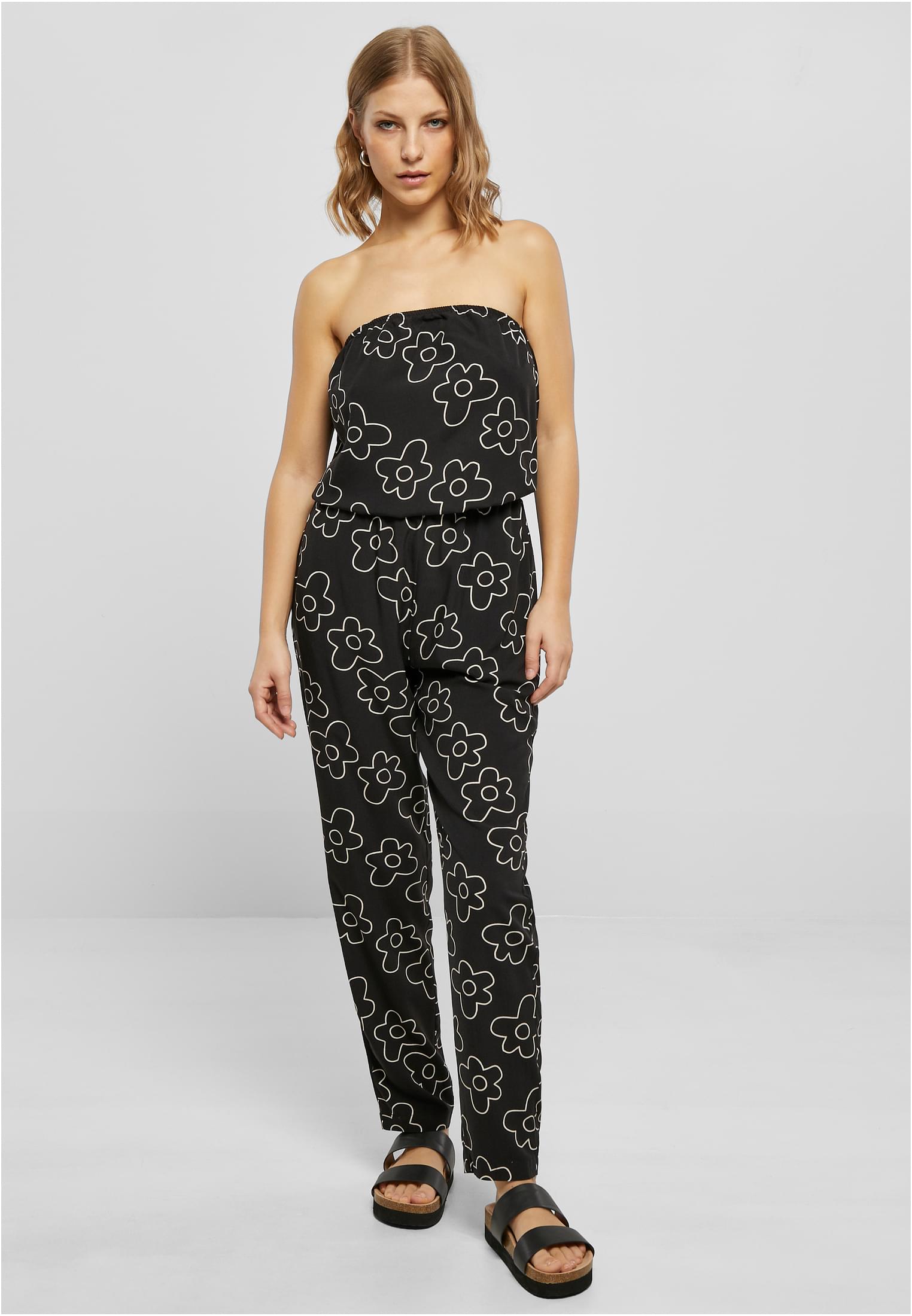 Ladies Viscose Bandeau Jumpsuit | blackflower