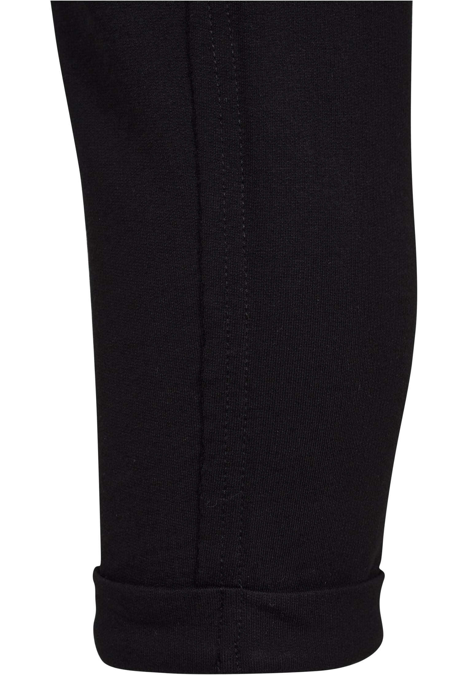 Ladies Open Edge Terry Turn Up Pants | black