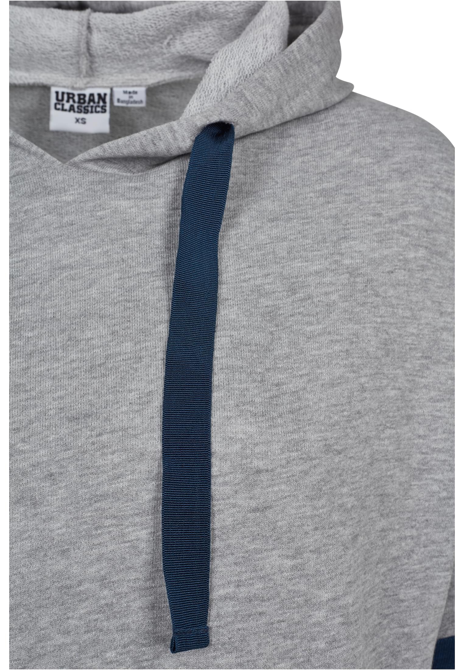 Ladies Taped Short Sleeve Hoody | grey/navy