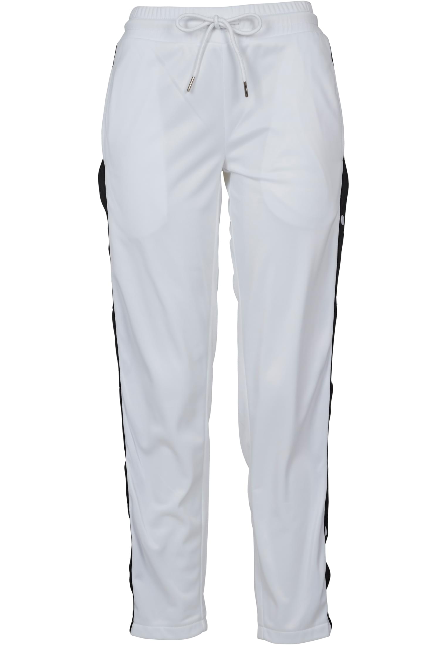 Ladies Button Up Track Pants | wht/blk/wht