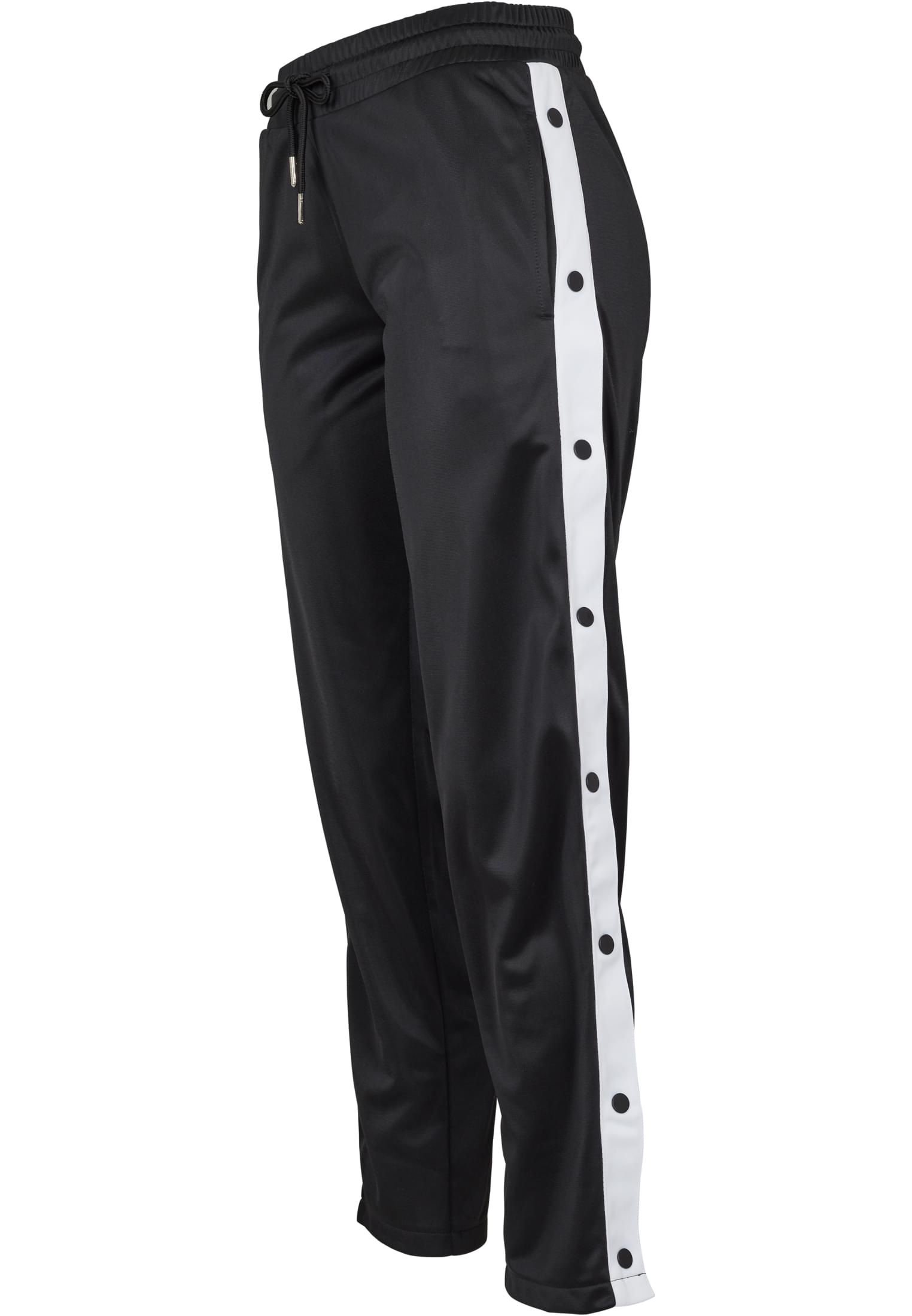 Ladies Button Up Track Pants | blk/wht/blk