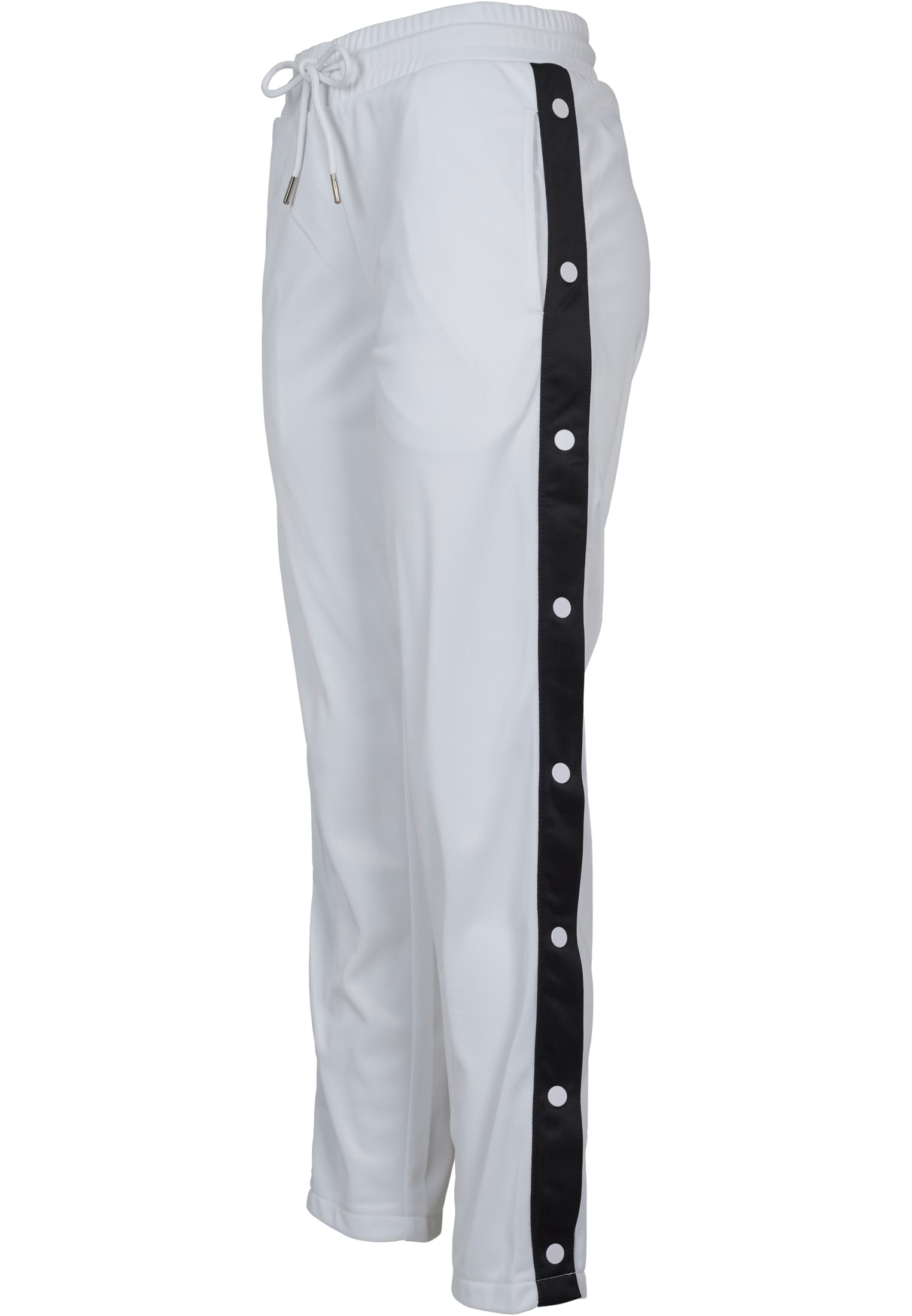 Ladies Button Up Track Pants | wht/blk/wht