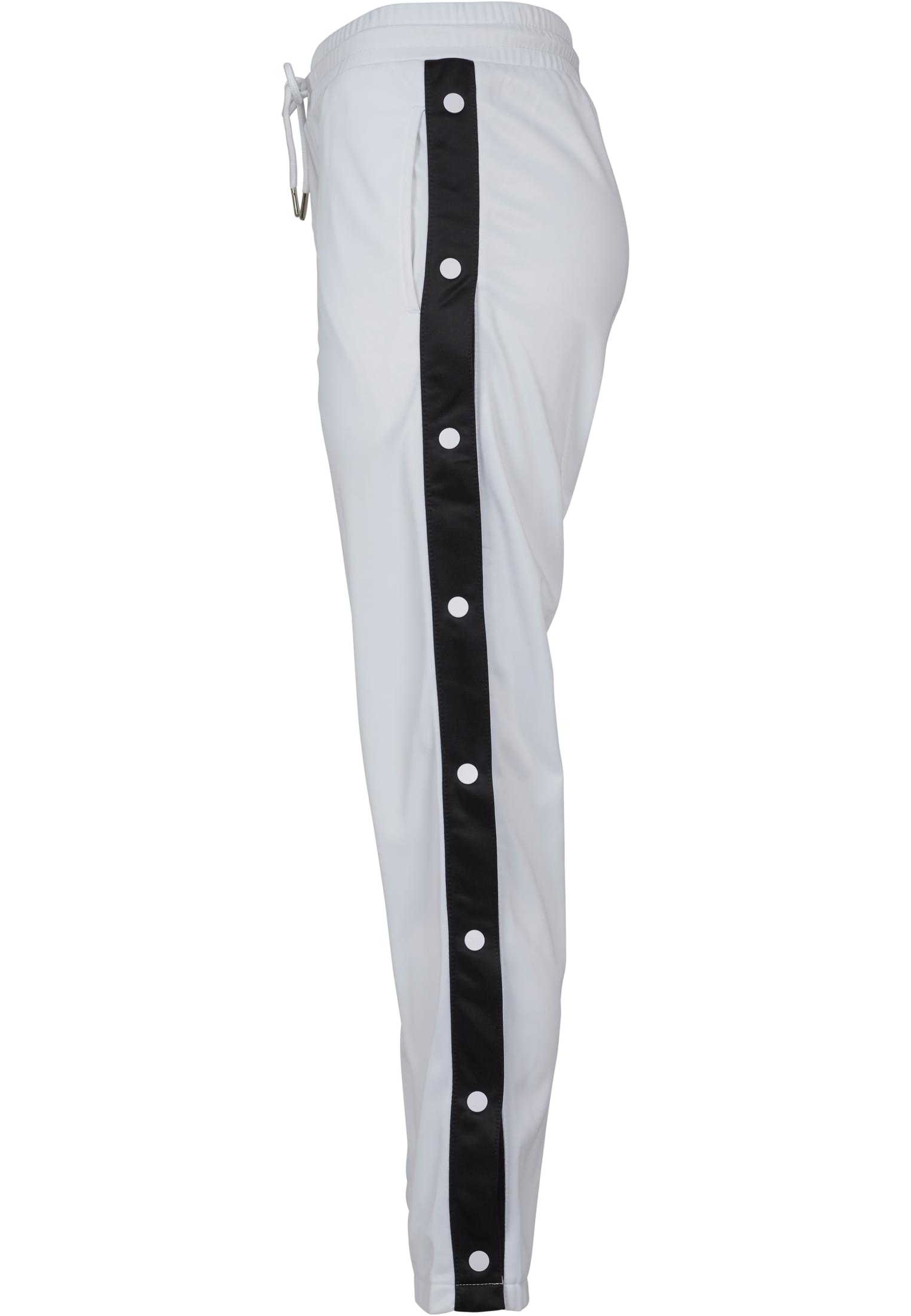 Ladies Button Up Track Pants | wht/blk/wht