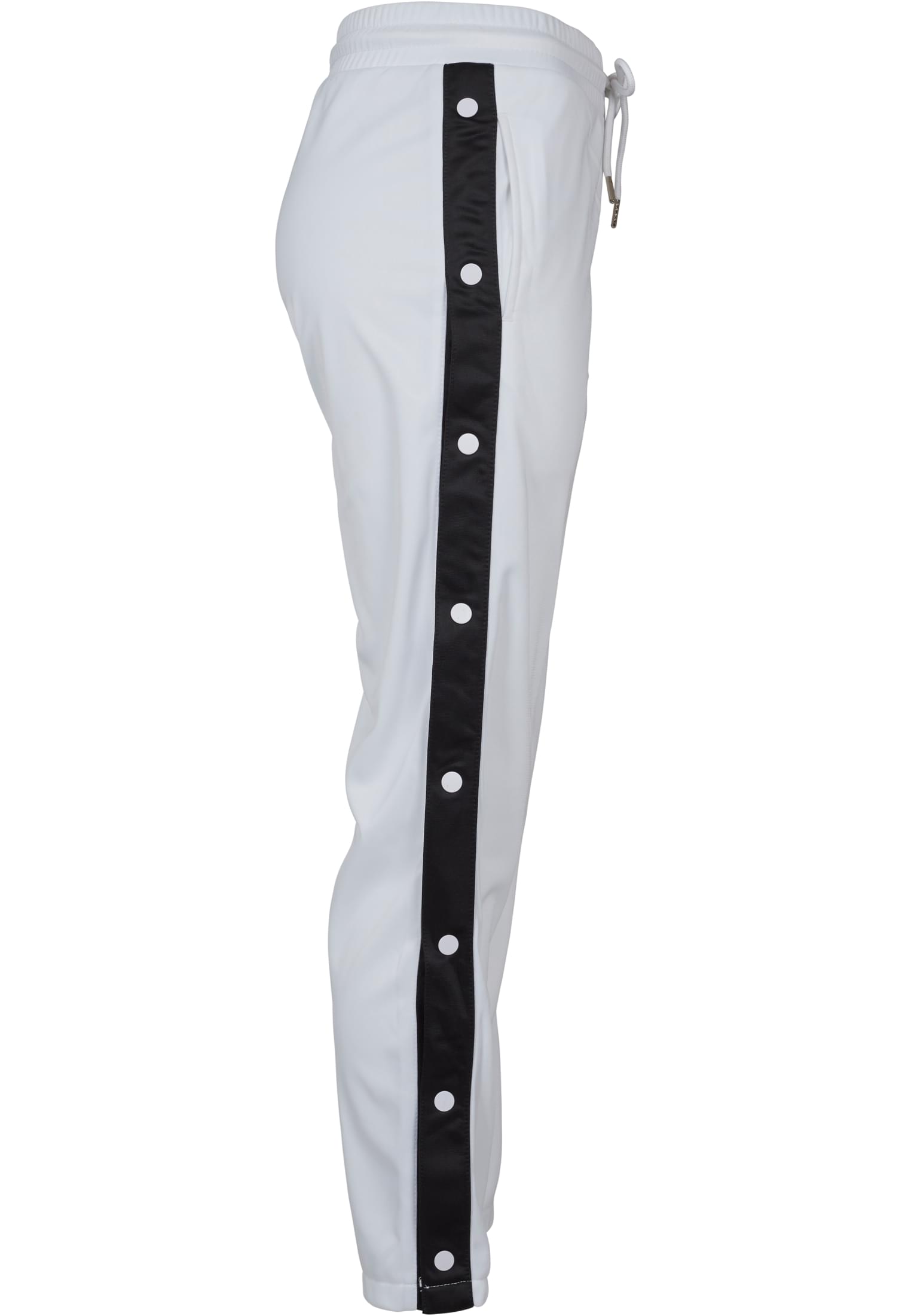 Ladies Button Up Track Pants | wht/blk/wht