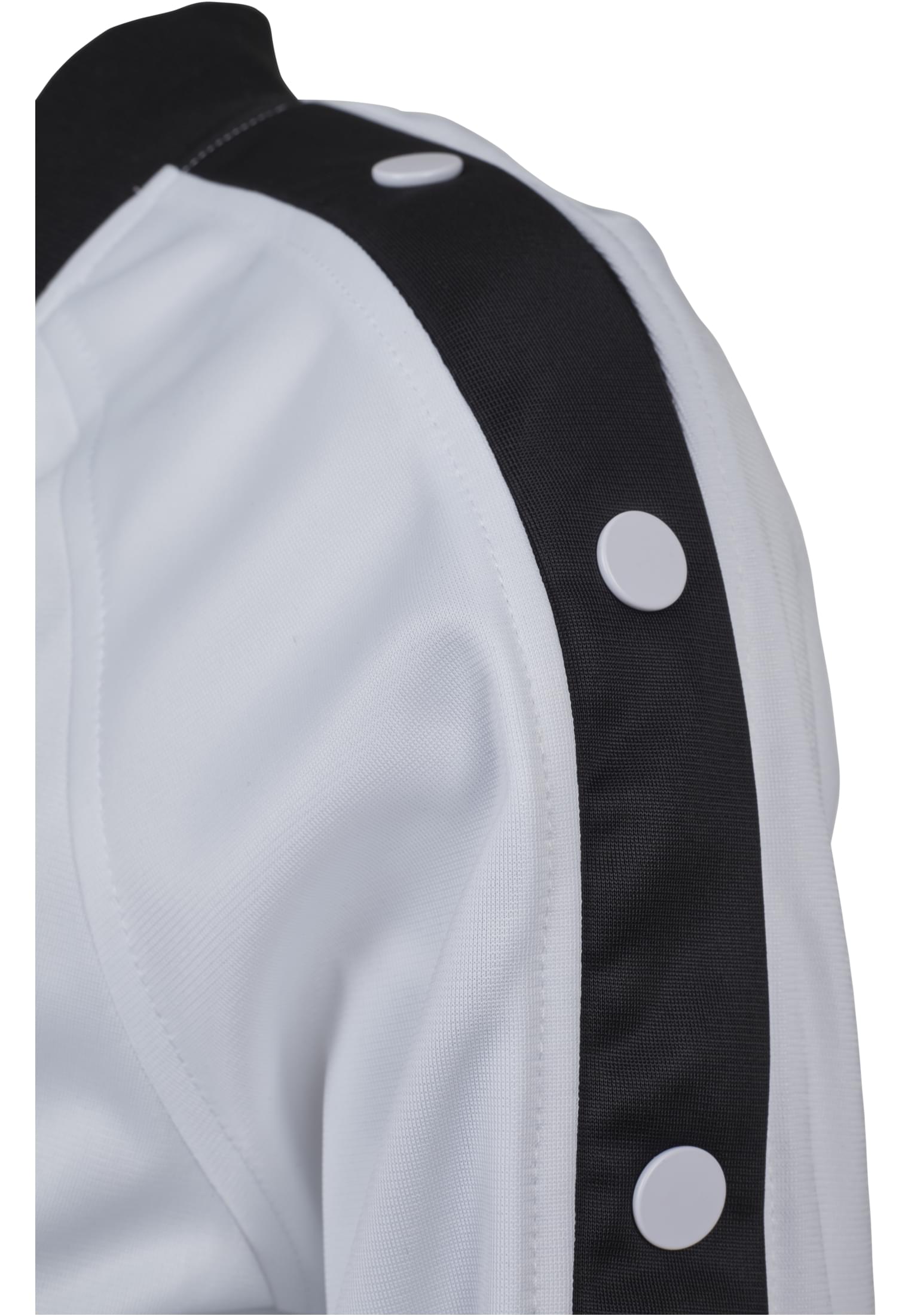 Ladies Button Up Track Jacket | wht/blk/wht