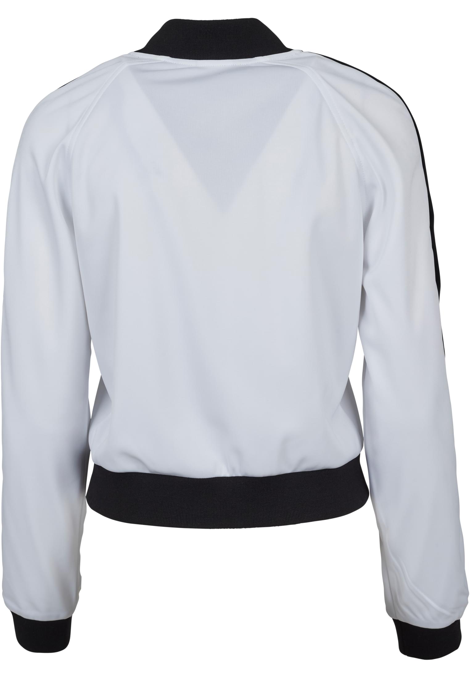 Ladies Button Up Track Jacket | wht/blk/wht