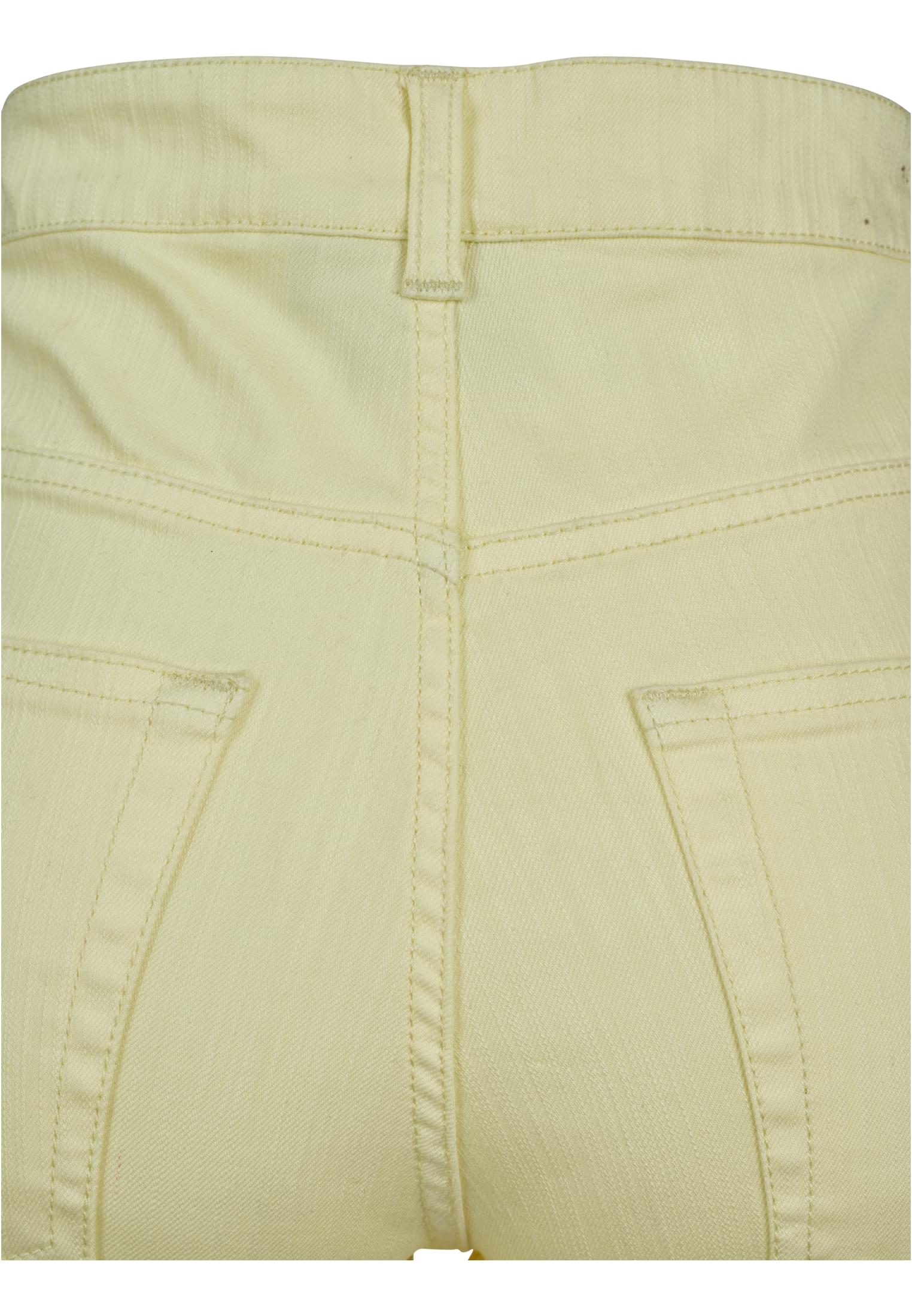 Ladies Highwaist Stretch Twill Shorts | powderyellow