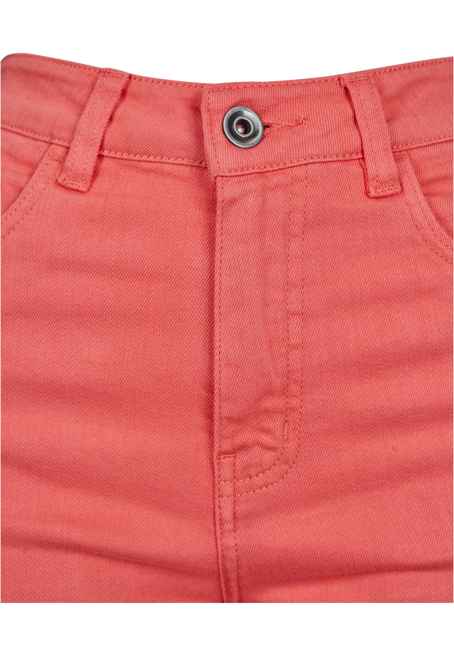 Ladies Highwaist Stretch Twill Shorts | coral