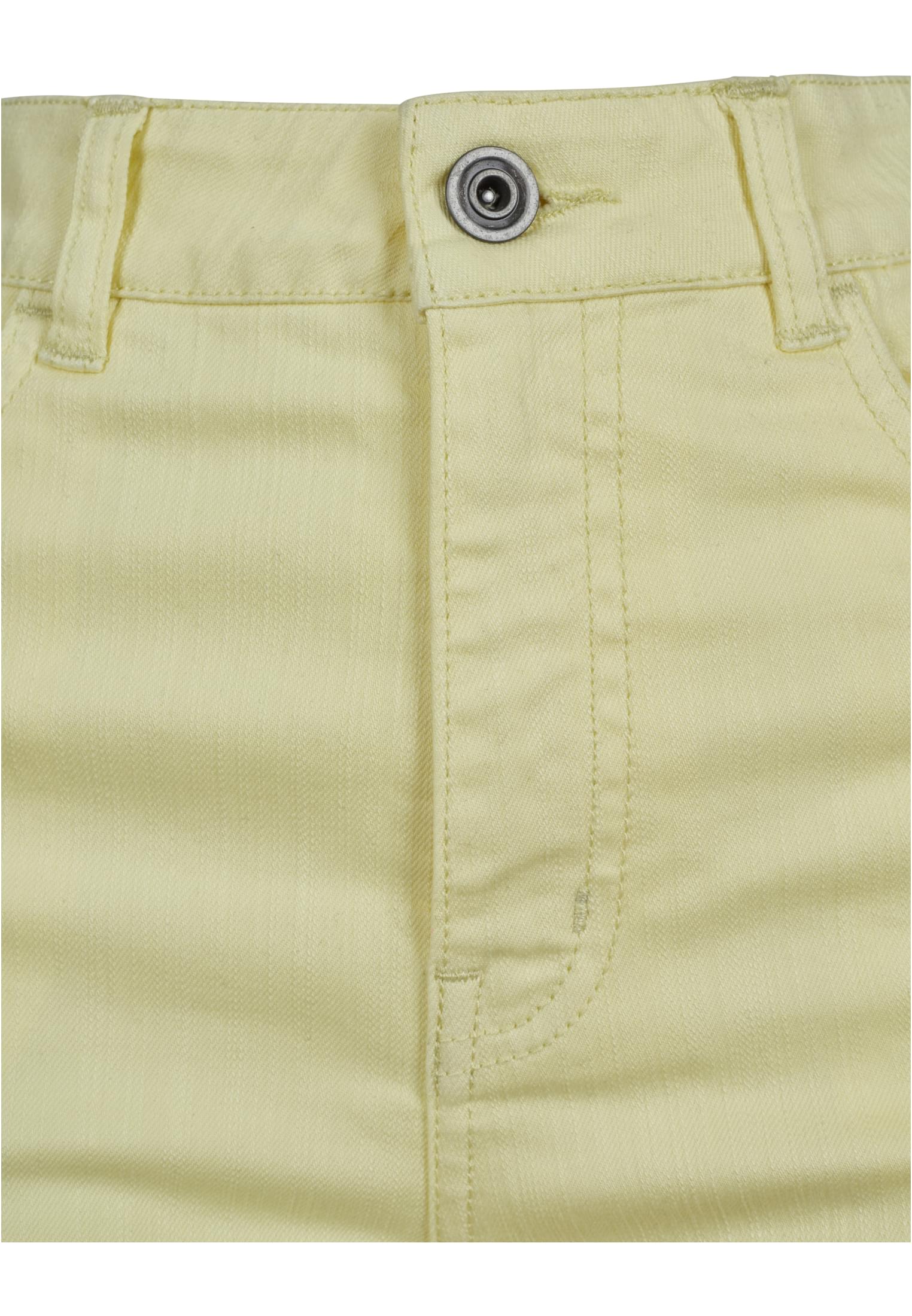 Ladies Highwaist Stretch Twill Shorts | powderyellow