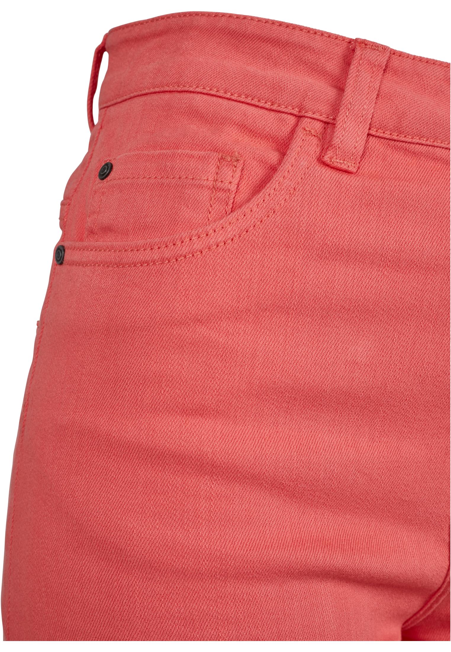 Ladies Highwaist Stretch Twill Shorts | coral