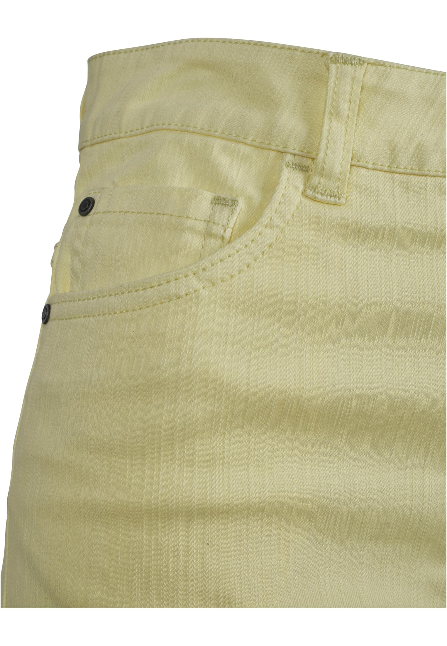 Ladies Highwaist Stretch Twill Shorts | powderyellow