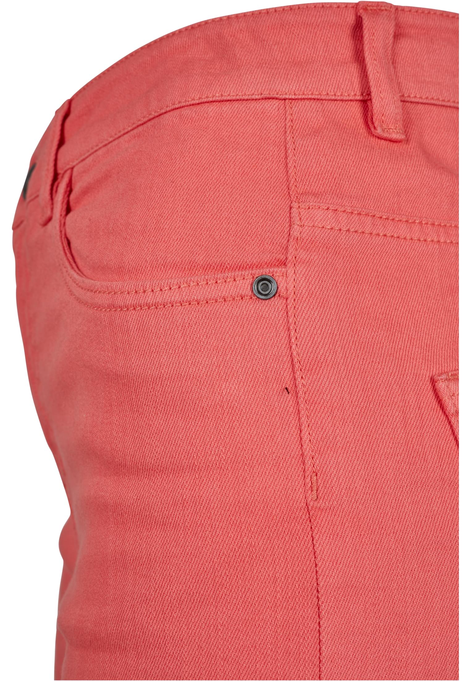 Ladies Highwaist Stretch Twill Shorts | coral