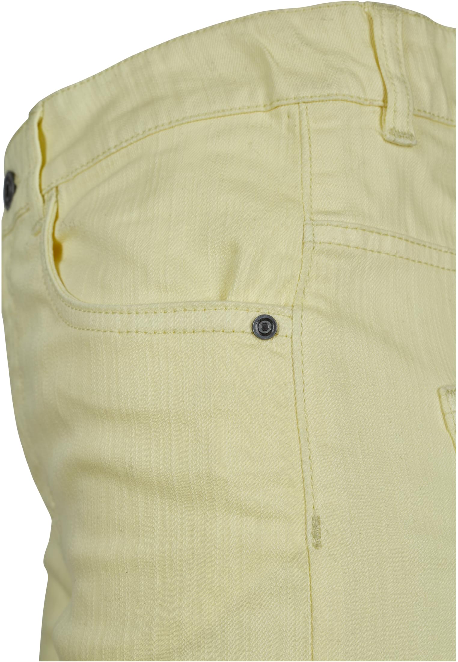 Ladies Highwaist Stretch Twill Shorts | powderyellow