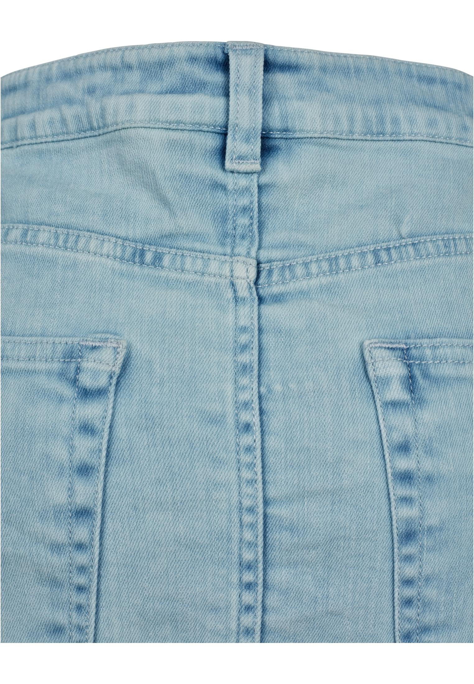 Ladies Denim Lace Up Skirt | blue bleached