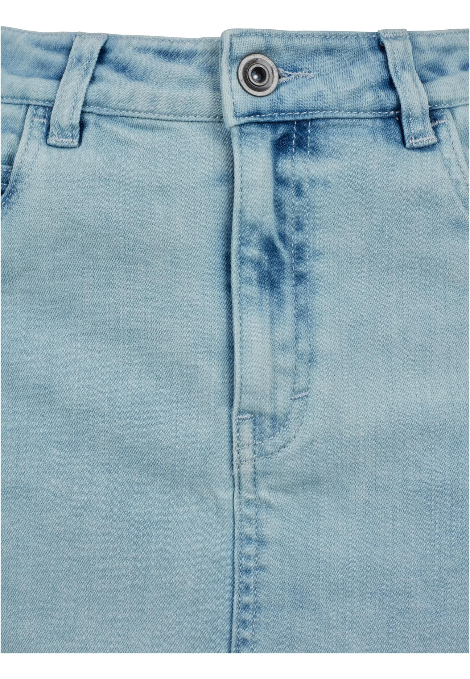 Ladies Denim Lace Up Skirt | blue bleached