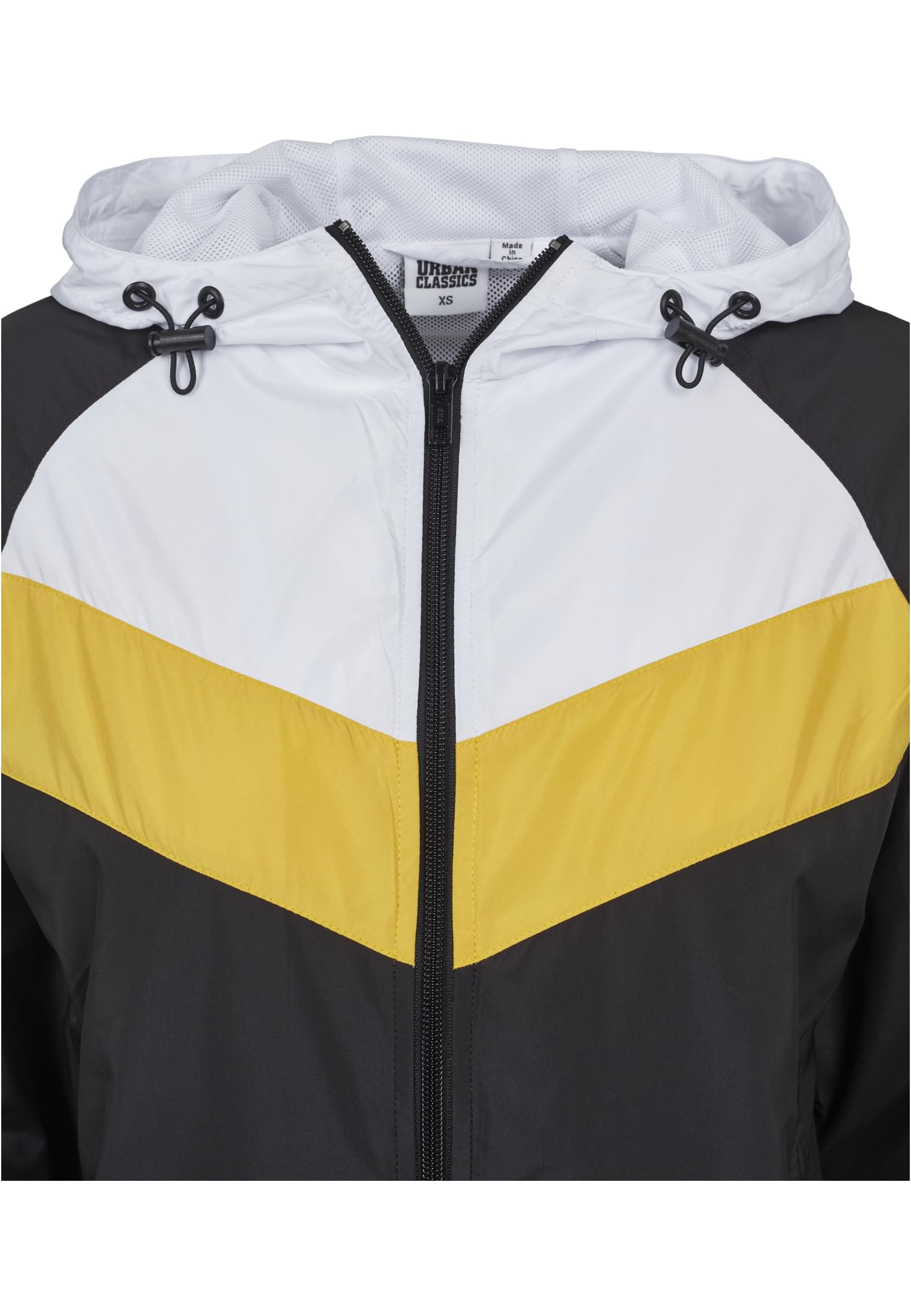 Ladies 3-Tone Windbreaker | black/white/chromeyellow